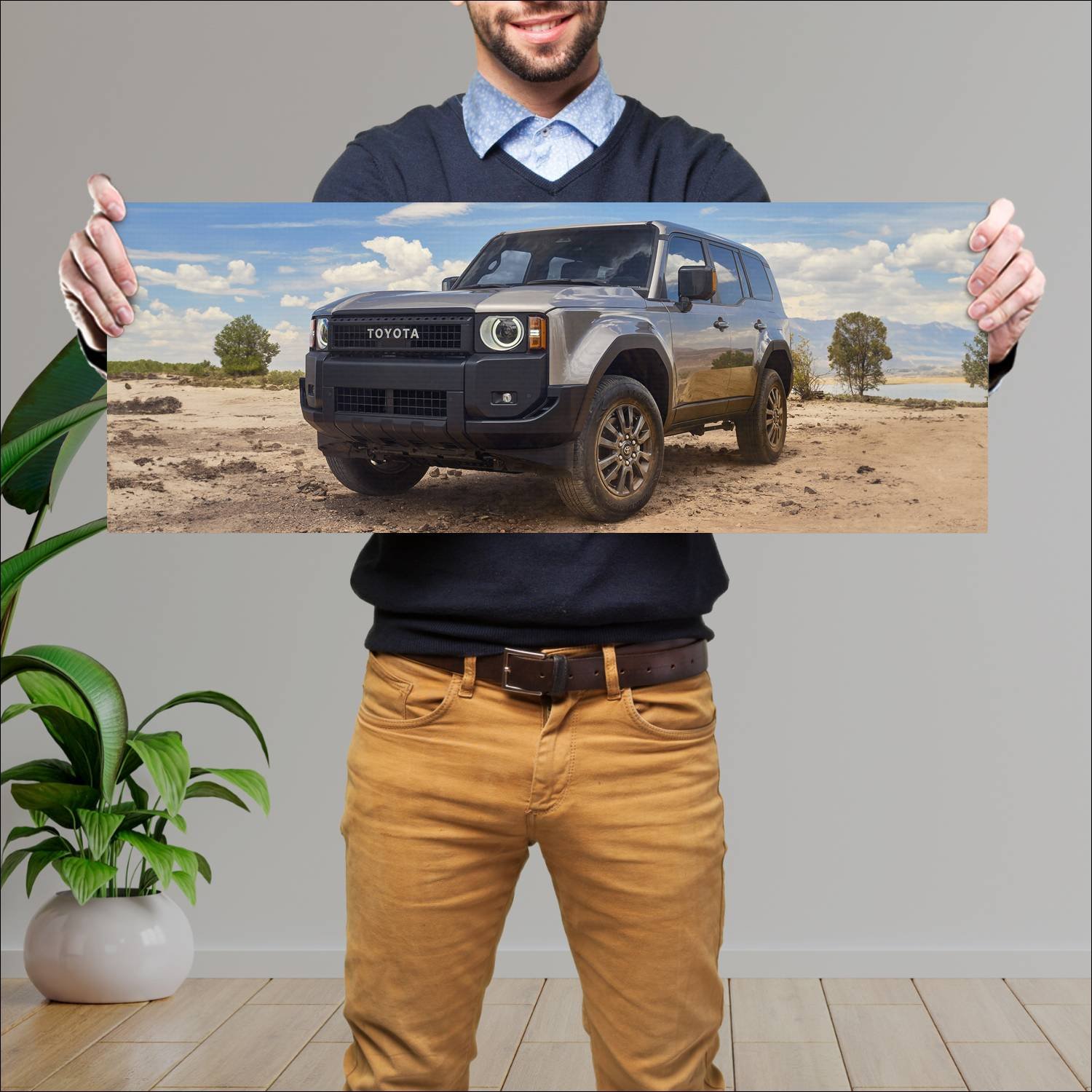 Cuadro grande 30x80cm 2024 toyota land cruiser 195 435 Toyota