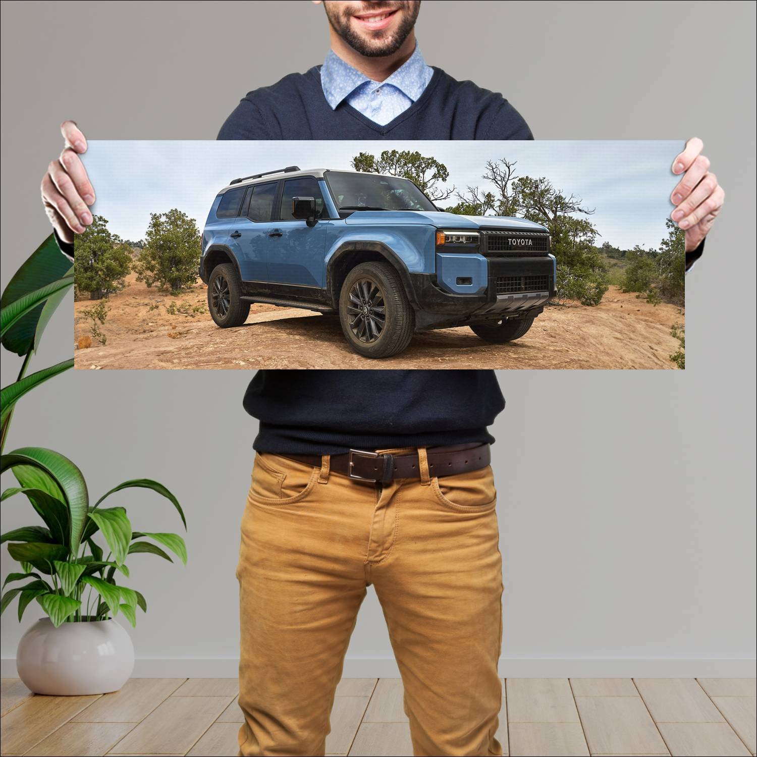 Cuadro grande 30x80cm 2024 toyota land cruiser 250 436 Toyota