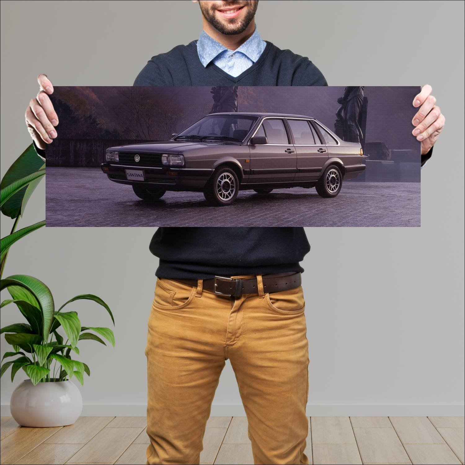 Cuadro grande 30x80cm 1988 volkswagen santana meis 48 Volkswagen