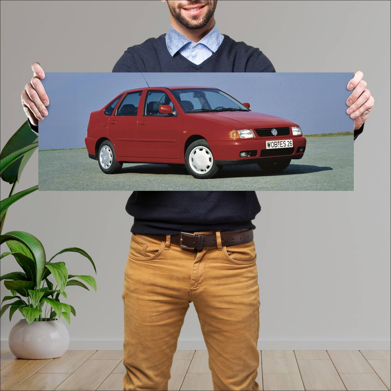Cuadro grande 30x80cm 1995 volkswagen polo classic 59 Volkswagen