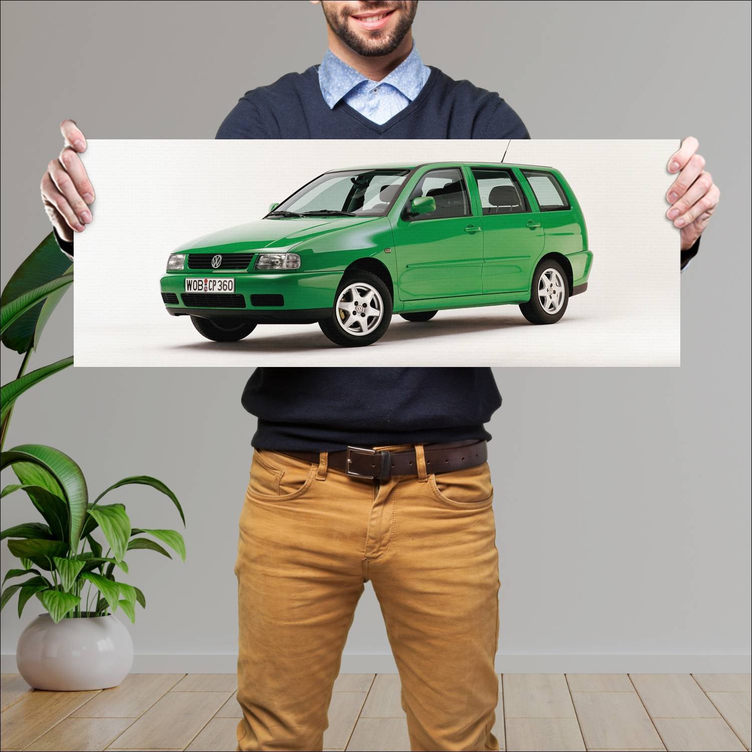 Cuadro grande 30x80cm 1997 volkswagen polo variant 77 Volkswagen