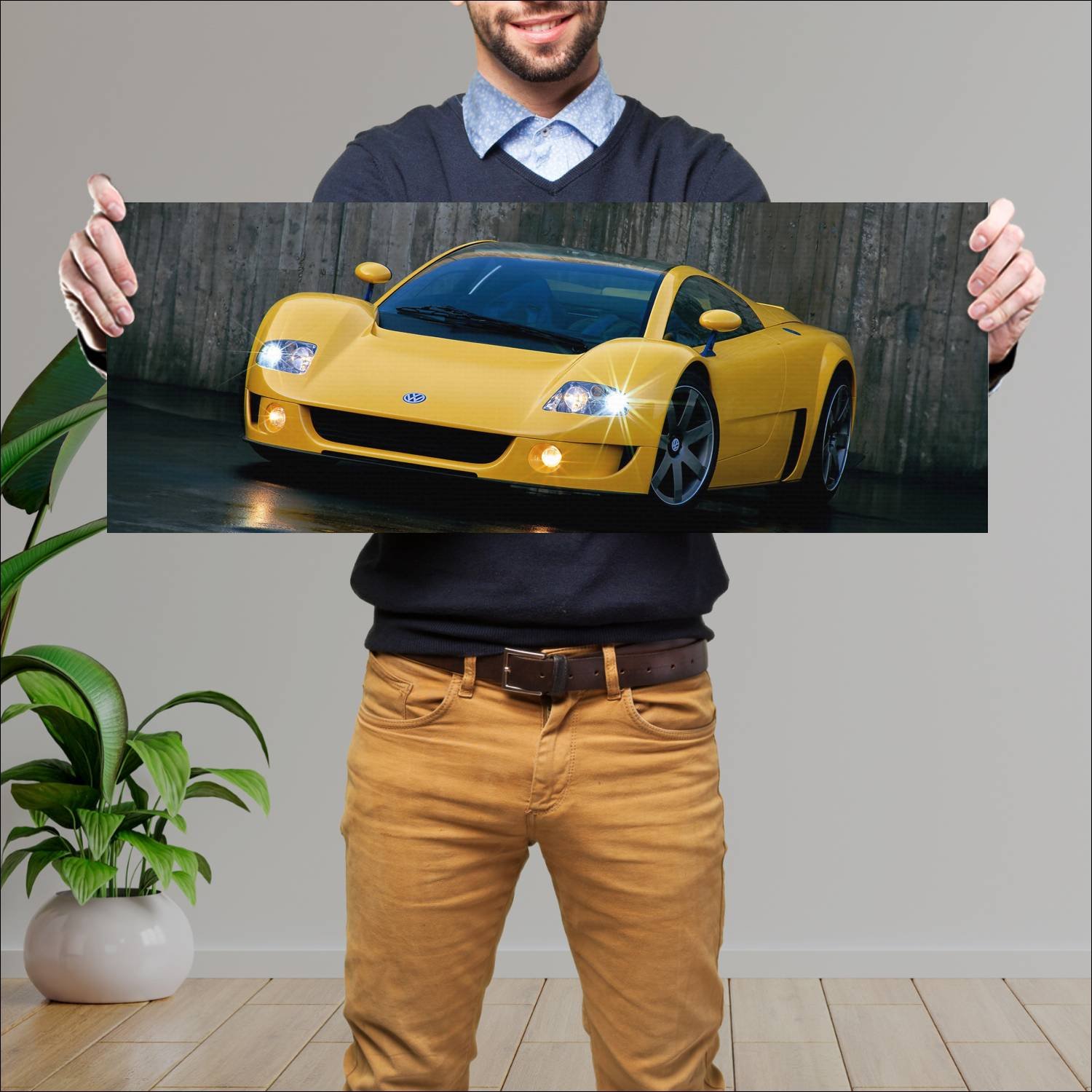 Cuadro grande 30x80cm 1997 volkswagen w12 syncro c 78 Volkswagen