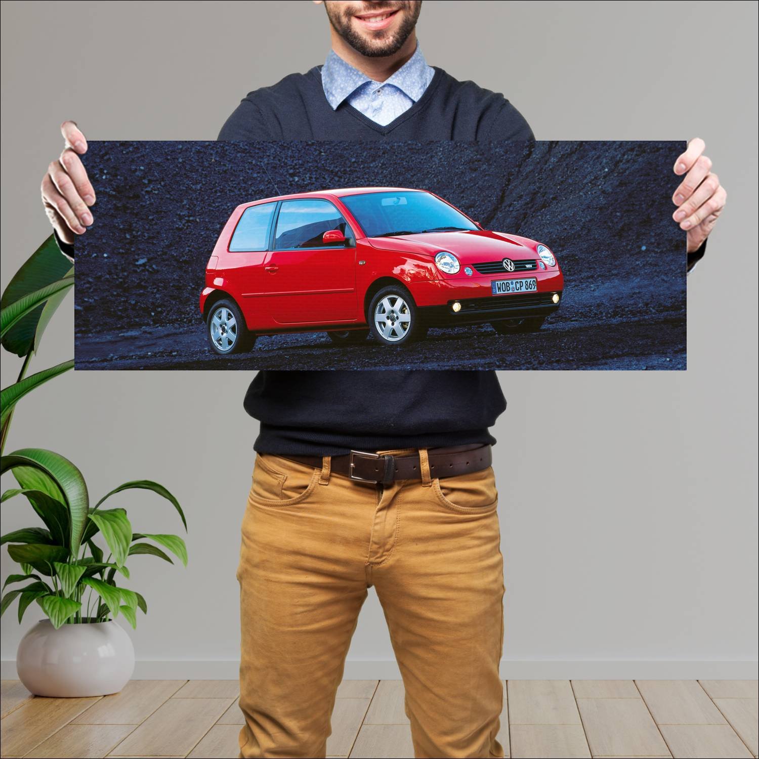 Cuadro grande 30x80cm 1998 volkswagen lupo auto 81 Volkswagen