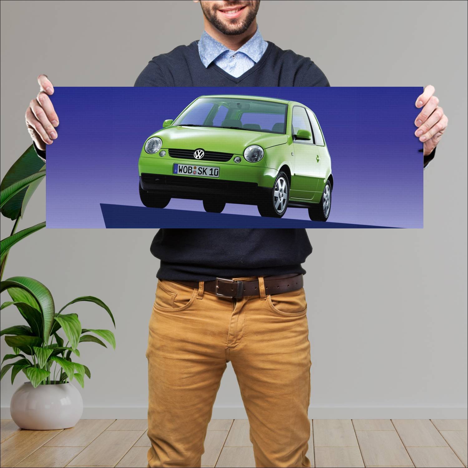Cuadro grande 30x80cm 1998 volkswagen lupo auto 83 Volkswagen