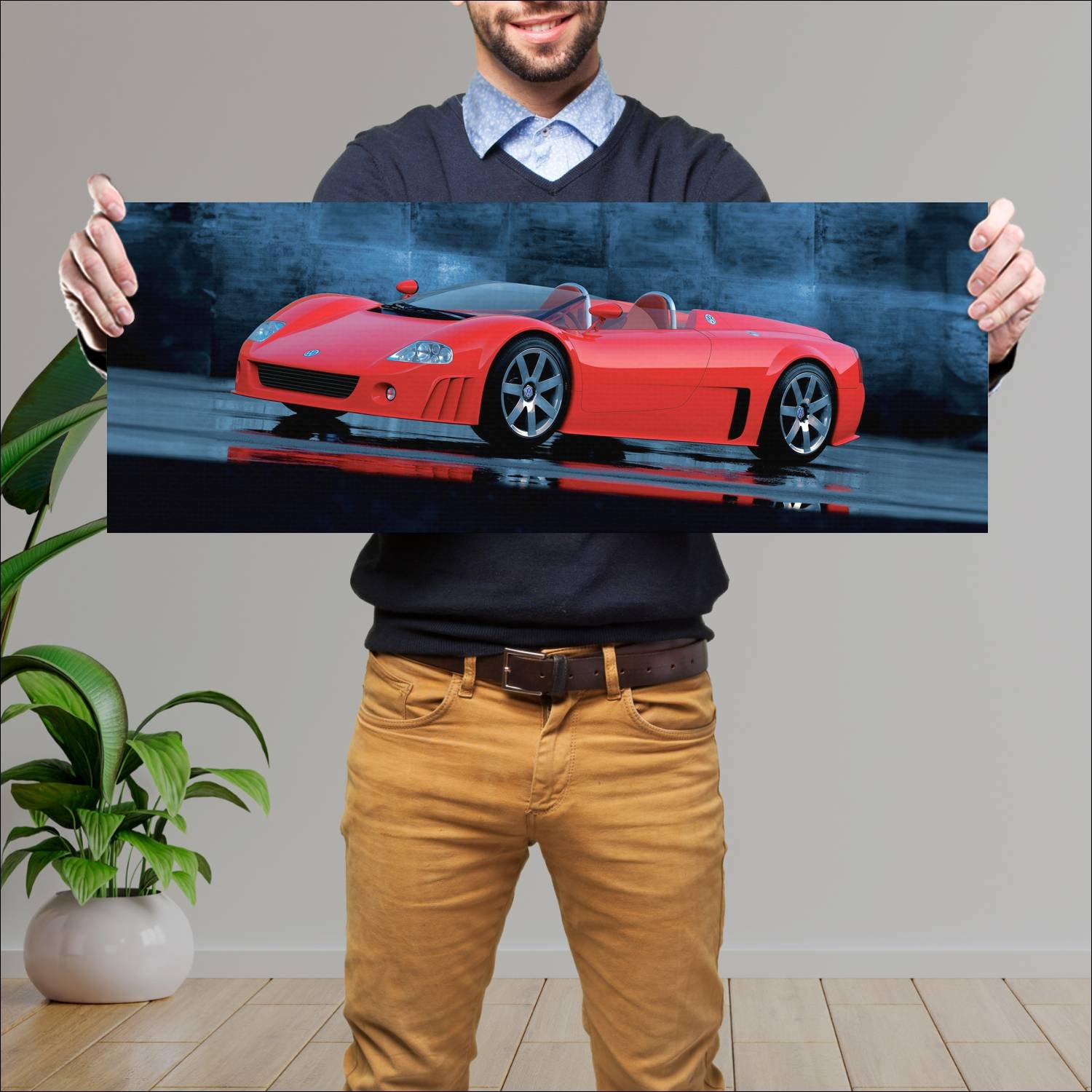 Cuadro grande 30x80cm 1998 volkswagen w12 roadster 86 Volkswagen