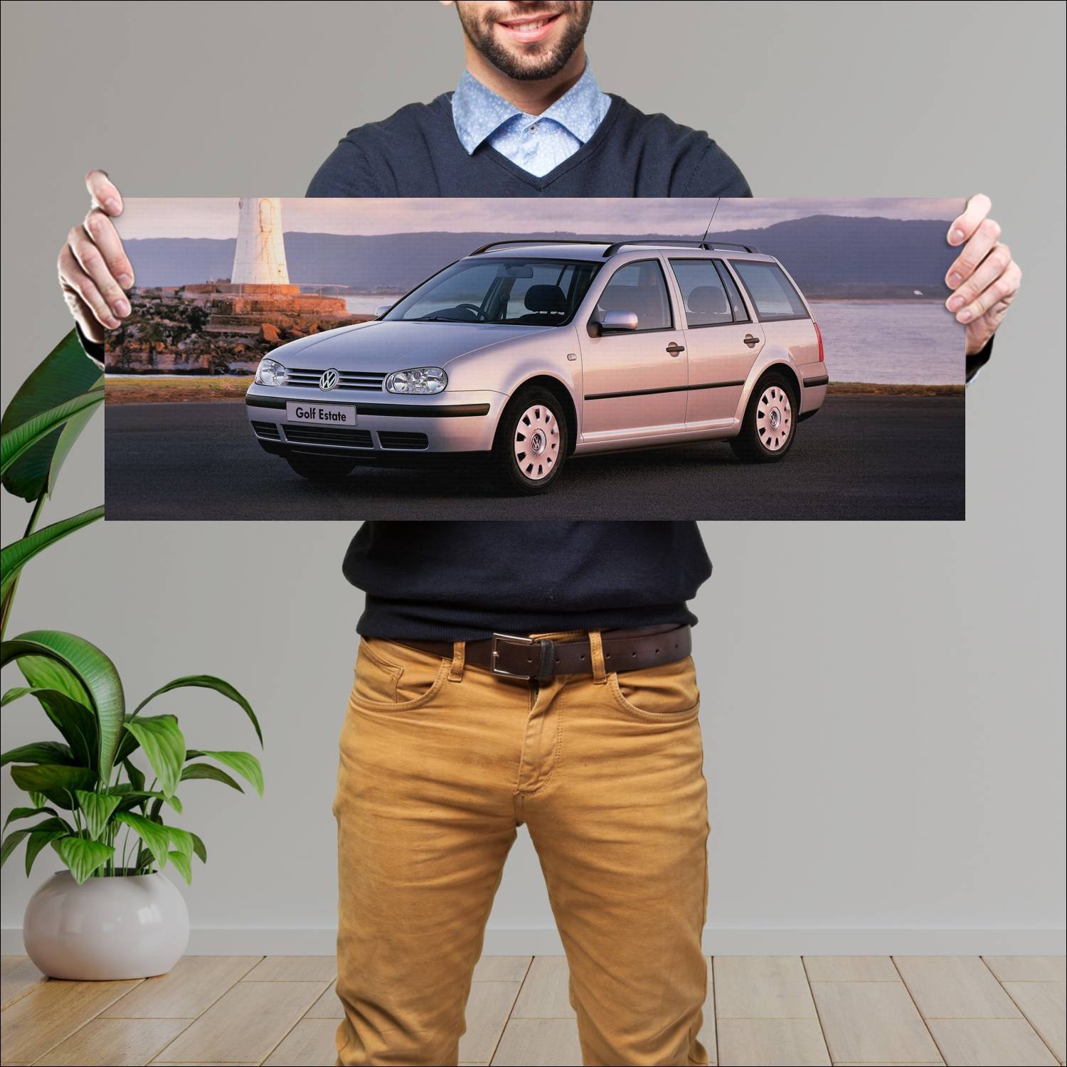 Cuadro grande 30x80cm 1999 volkswagen golf estate 92 Volkswagen