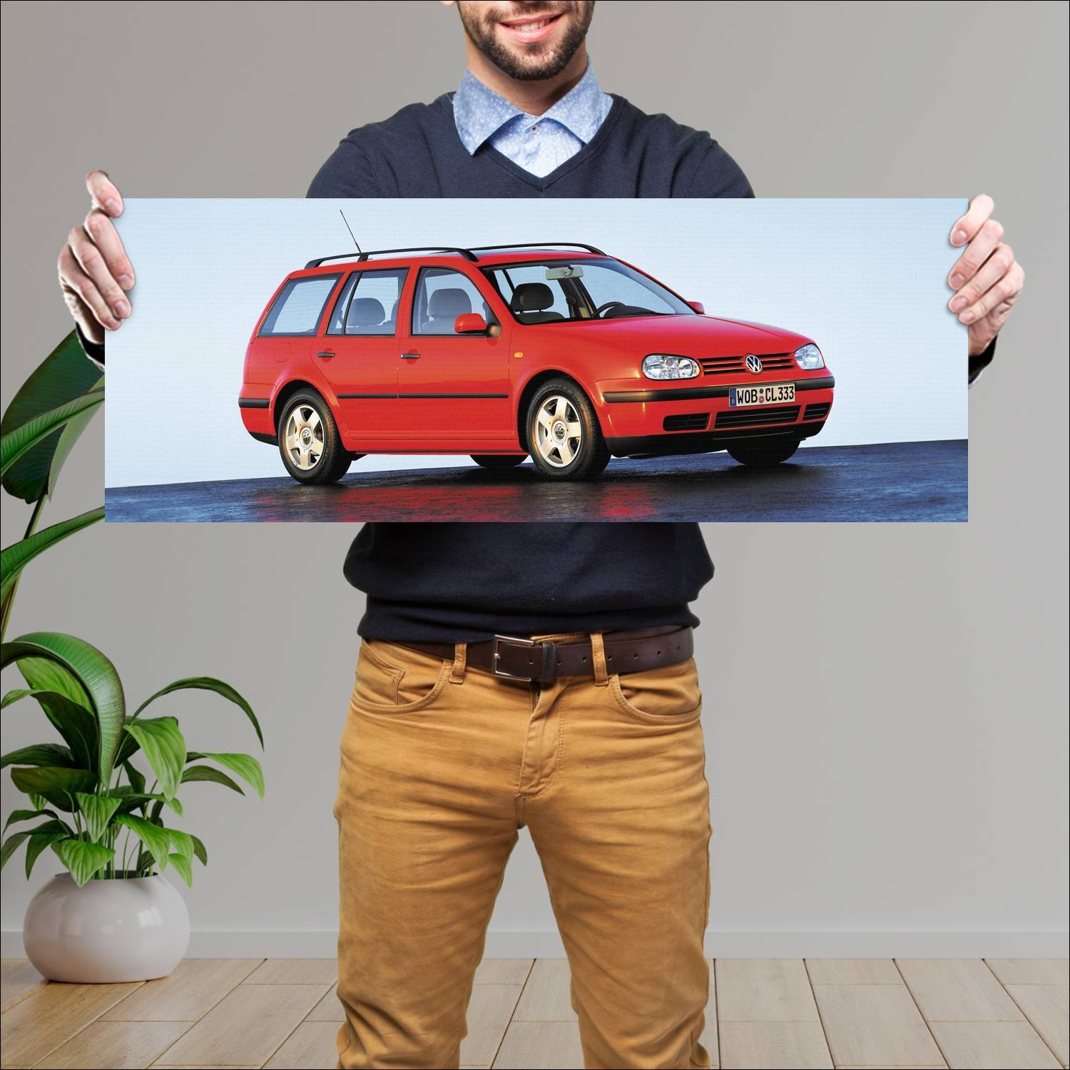 Cuadro grande 30x80cm 1999 volkswagen golf variant 93 Volkswagen