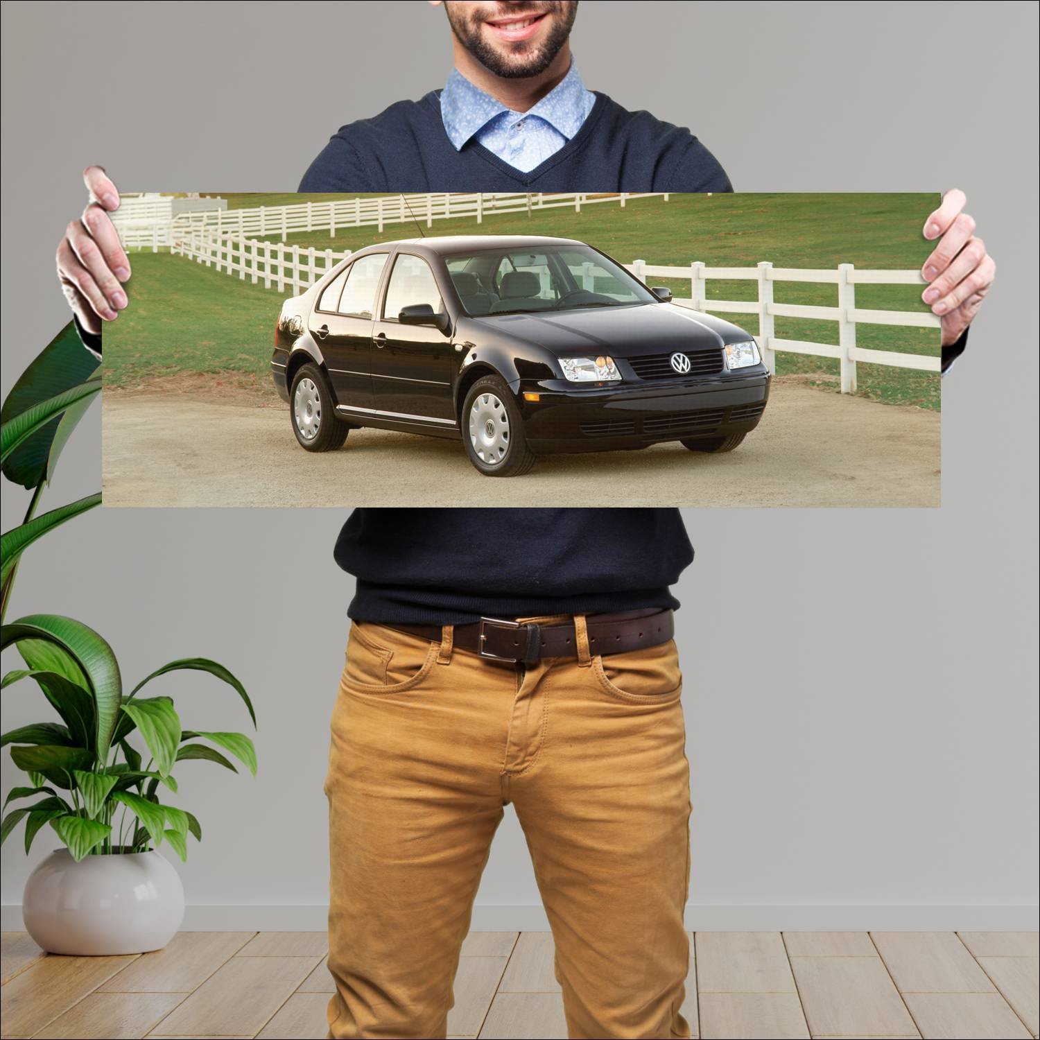 Cuadro grande 30x80cm 1999 volkswagen jetta us 465 94 Volkswagen