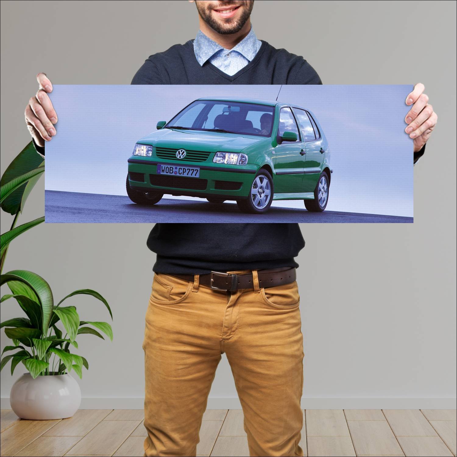 Cuadro grande 30x80cm 1999 volkswagen polo 5 door 98 Volkswagen