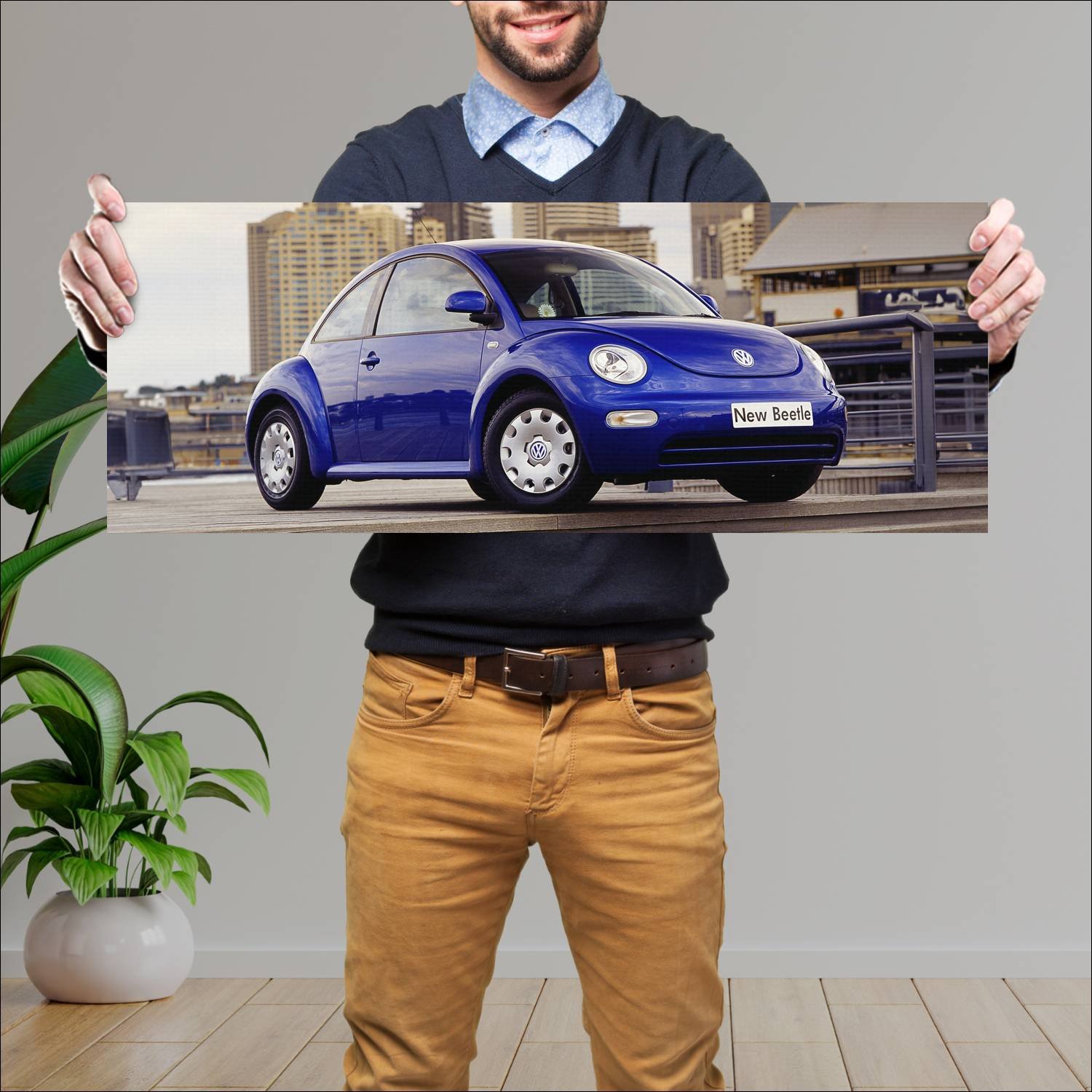 Cuadro grande 30x80cm 2000 volkswagen new beetle a 103 Volkswagen