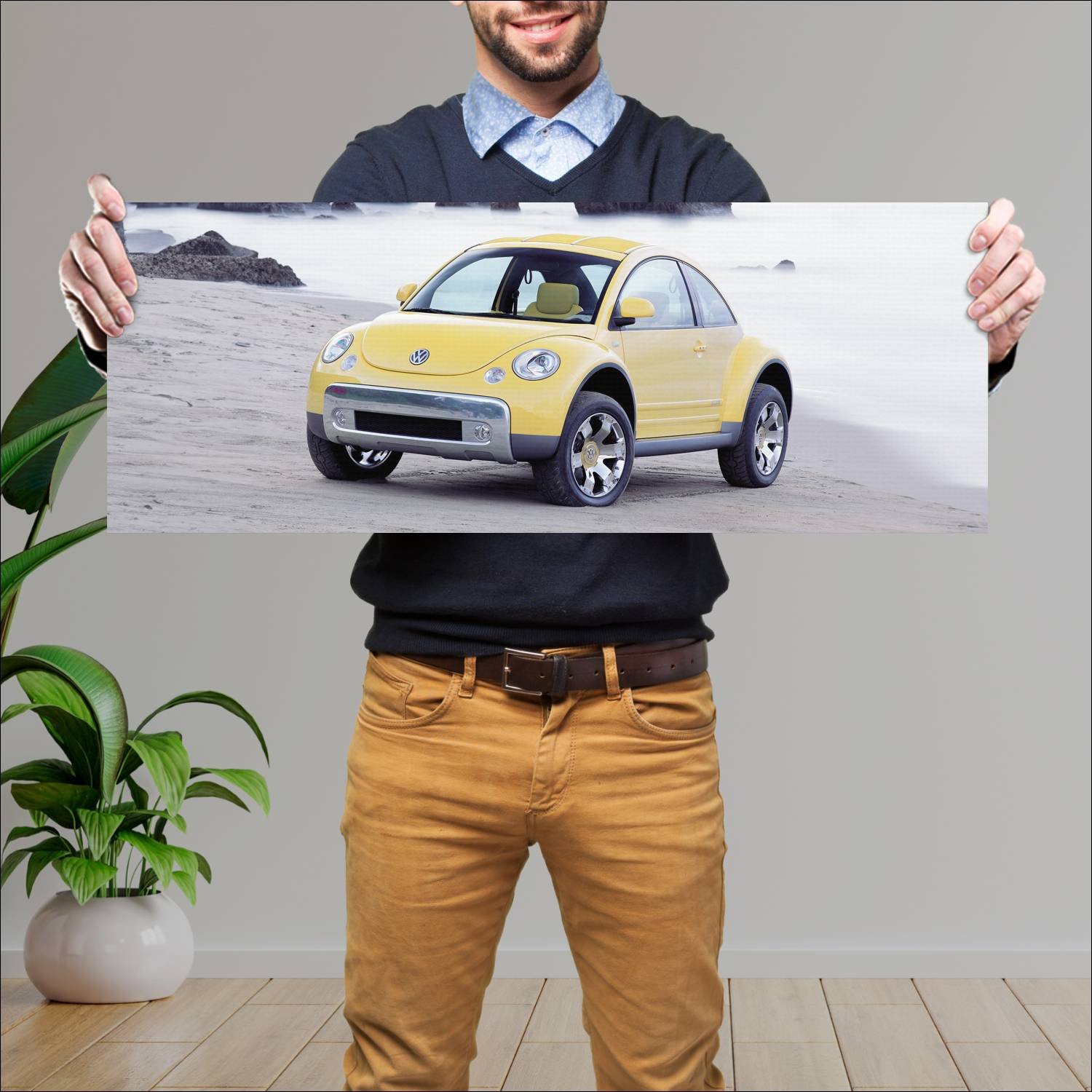Cuadro grande 30x80cm 2000 volkswagen new beetle d 104 Volkswagen