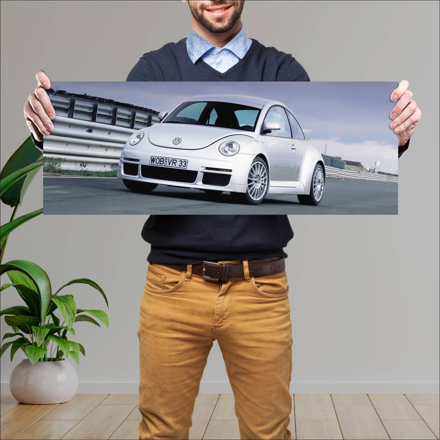 Cuadro grande 30x80cm 2001 volkswagen new beetle r 114 Volkswagen