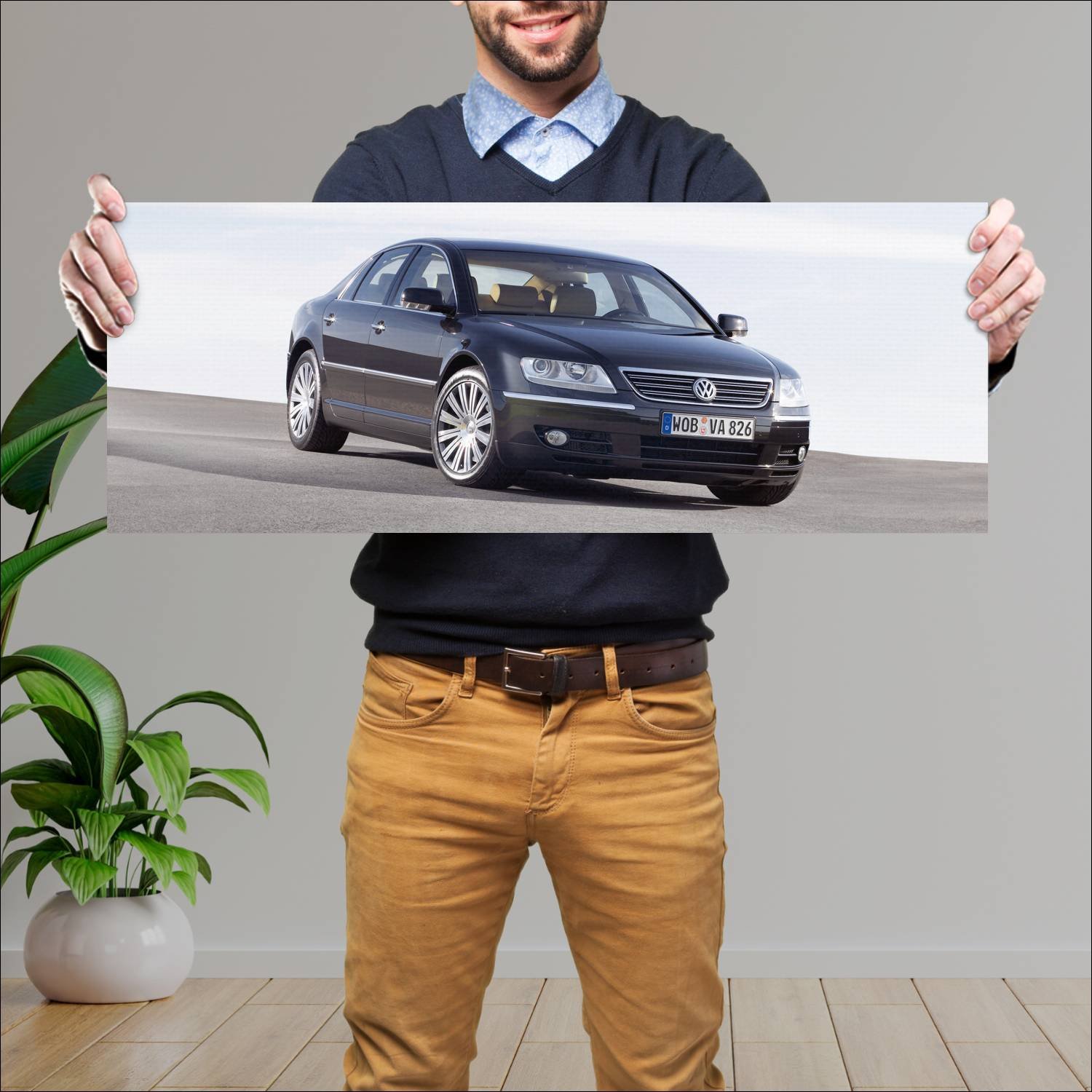 Cuadro grande 30x80cm 2002 volkswagen phaeton Volkswagen