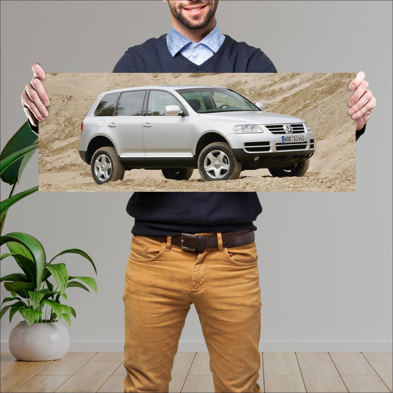 Cuadro grande 30x80cm 2002 volkswagen touareg Volkswagen