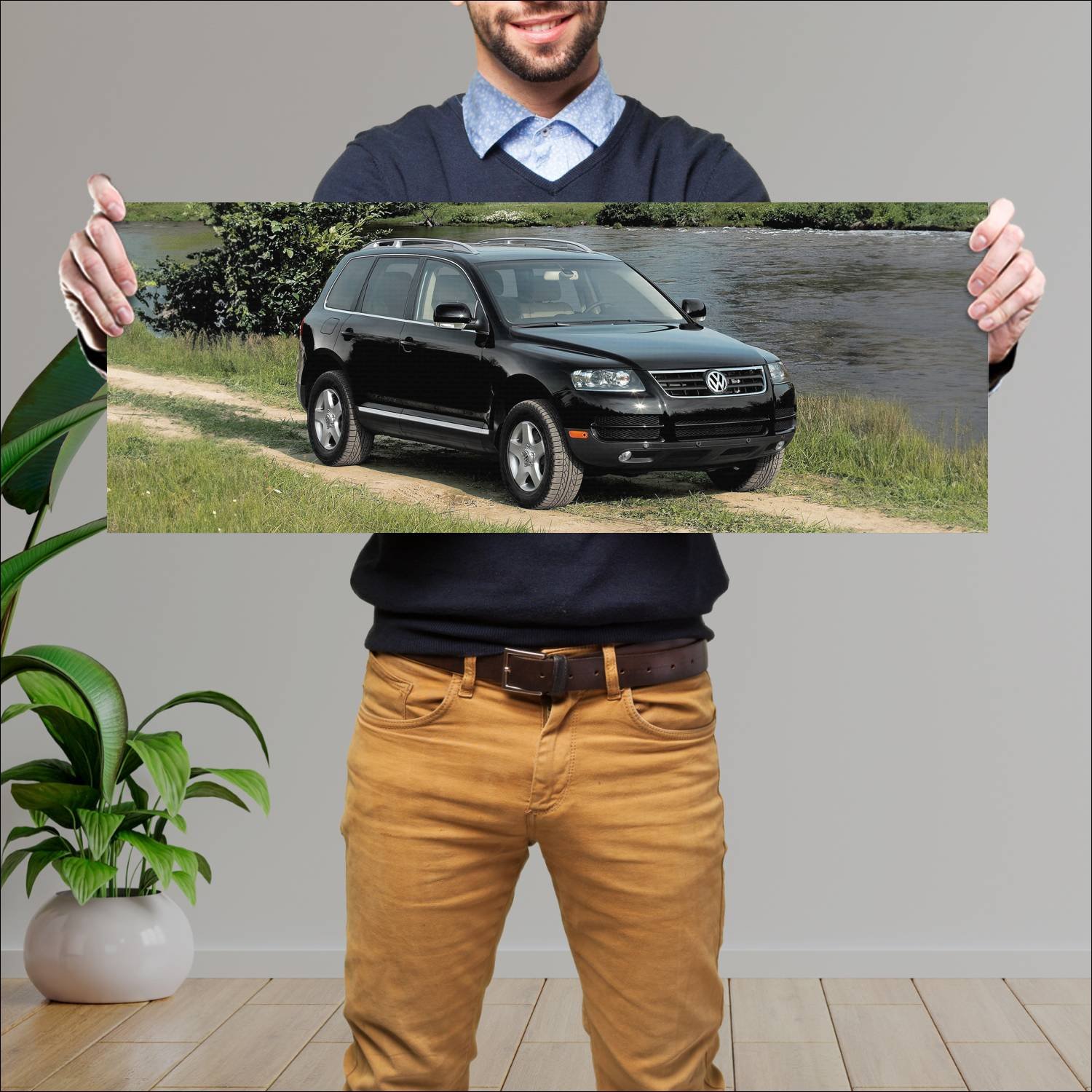 Cuadro grande 30x80cm 2002 volkswagen touareg us 4 134 Volkswagen