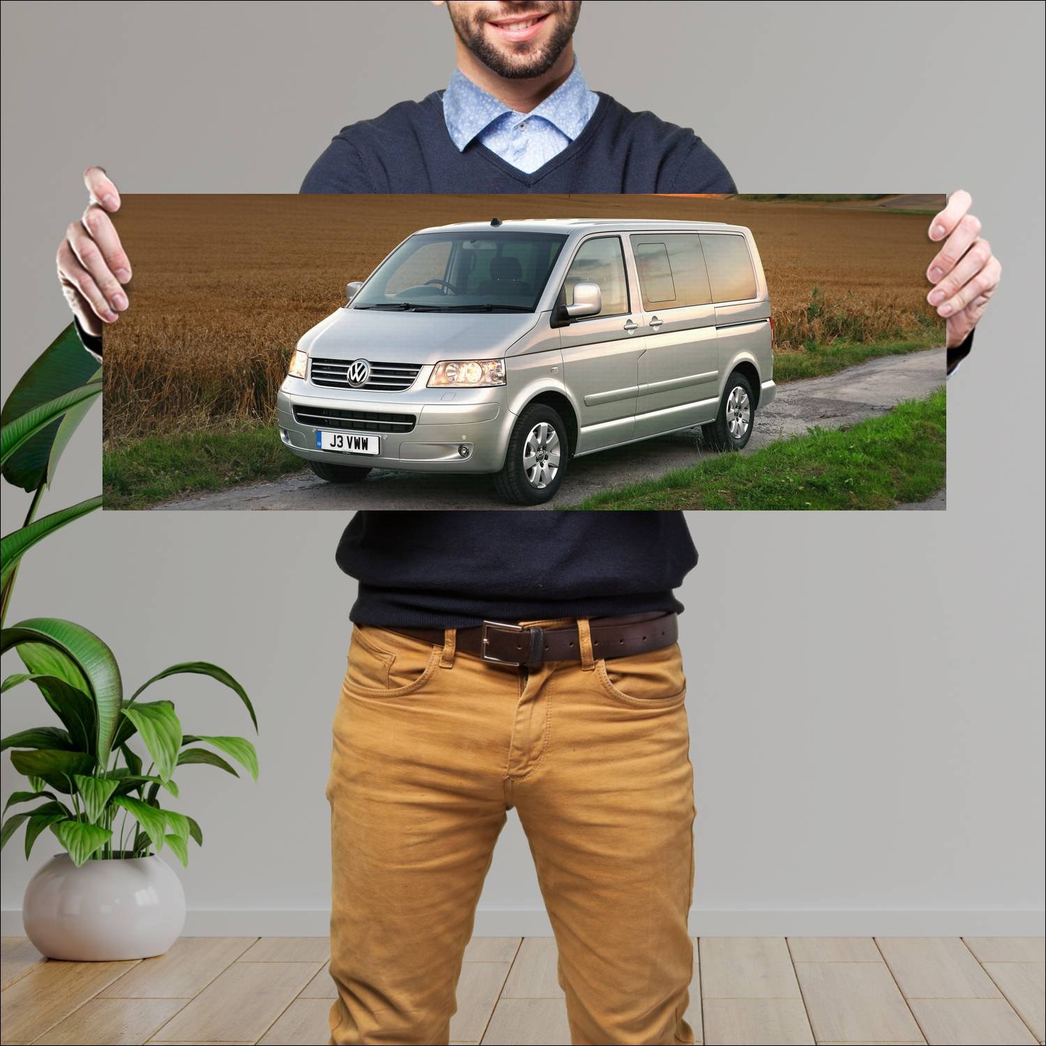 Cuadro grande 30x80cm 2003 volkswagen caravelle uk 137 Volkswagen