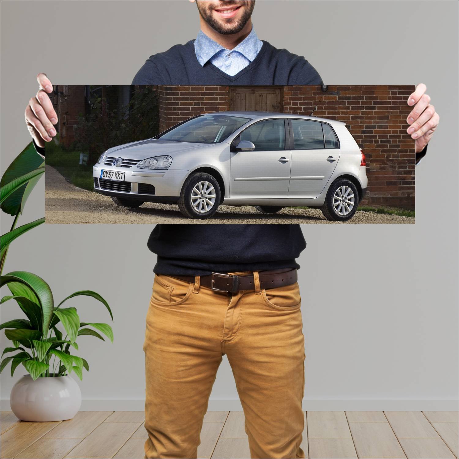 Cuadro grande 30x80cm 2003 volkswagen golf 5 door 143 Volkswagen