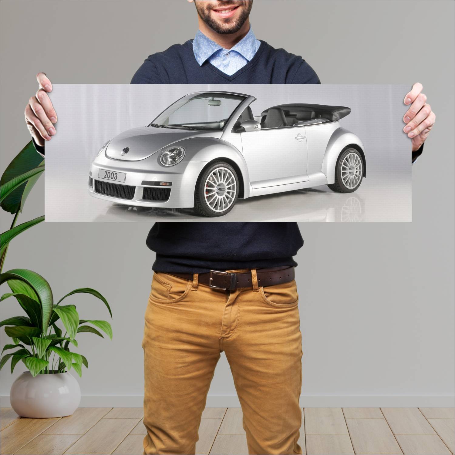 Cuadro grande 30x80cm 2003 volkswagen new beetle r 154 Volkswagen