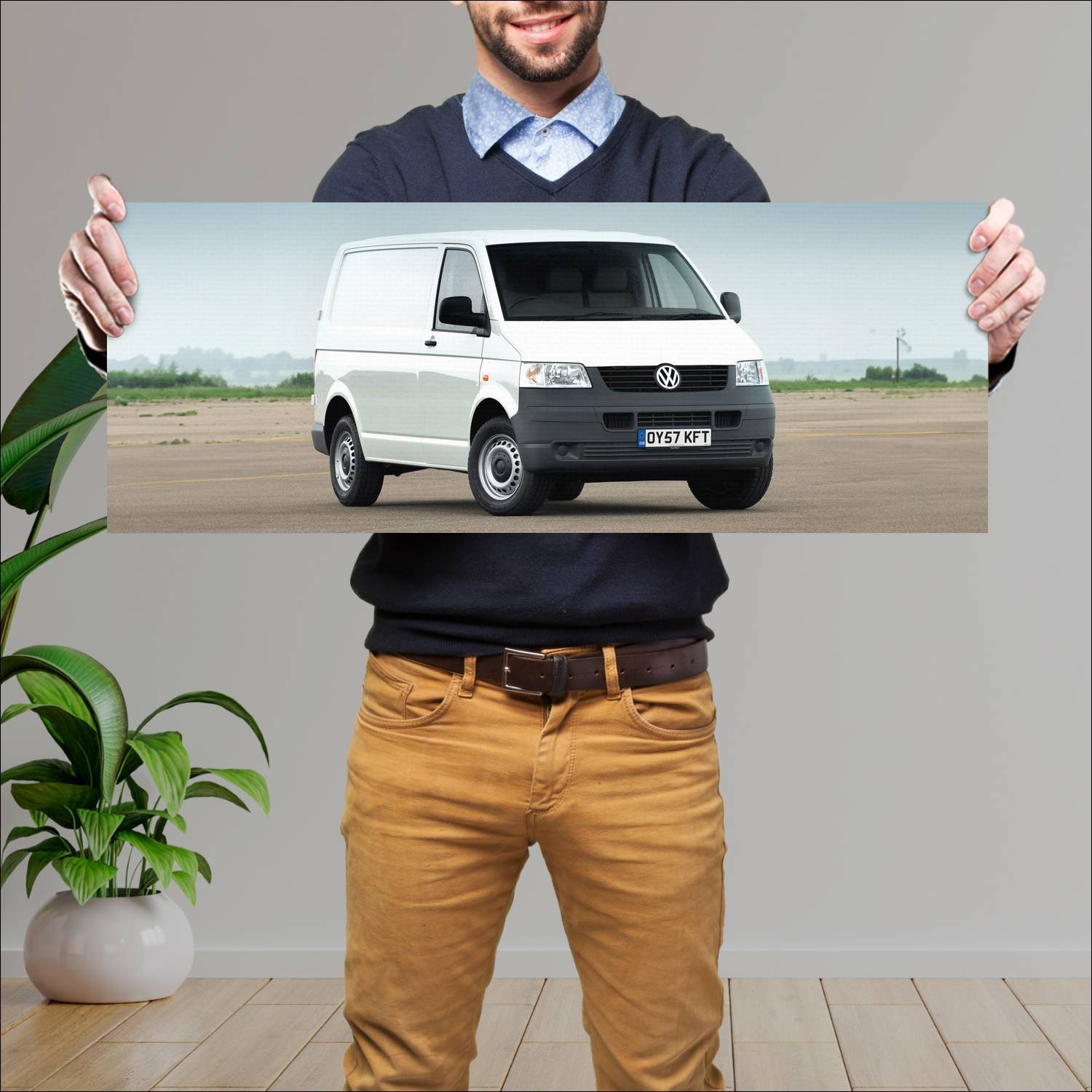 Cuadro grande 30x80cm 2003 volkswagen transporter 162 Volkswagen