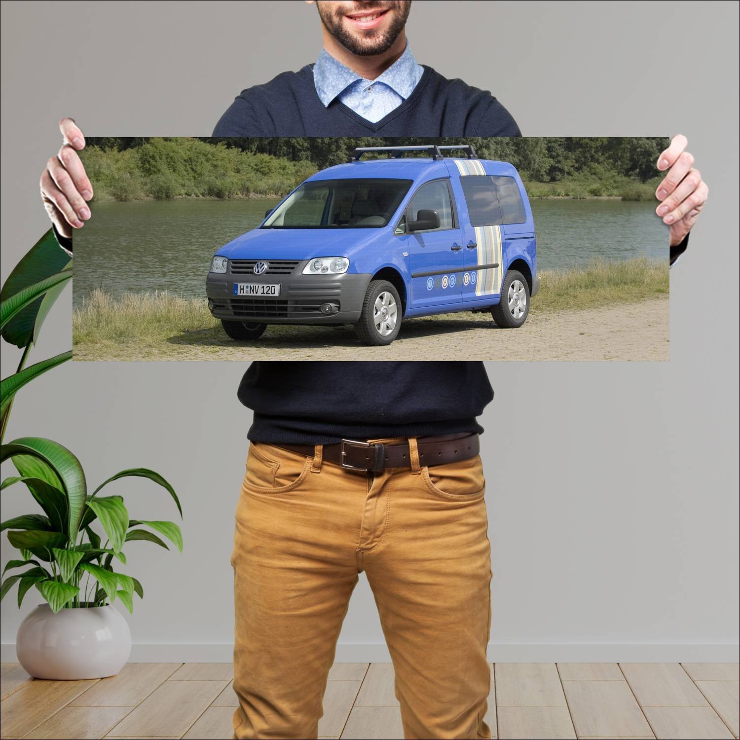 Cuadro grande 30x80cm 2004 volkswagen caddy life t 164 Volkswagen