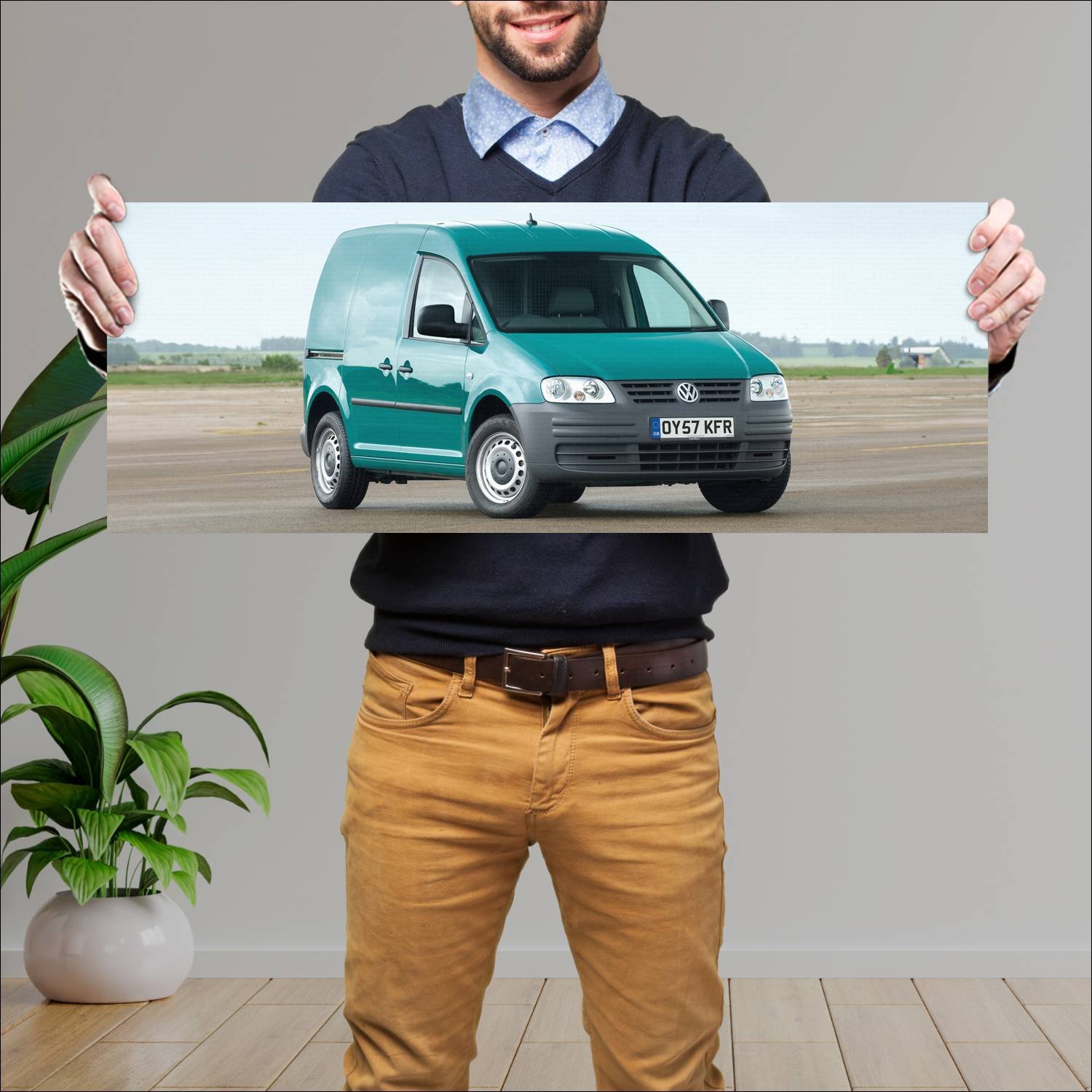 Cuadro grande 30x80cm 2004 volkswagen caddy panel 165 Volkswagen