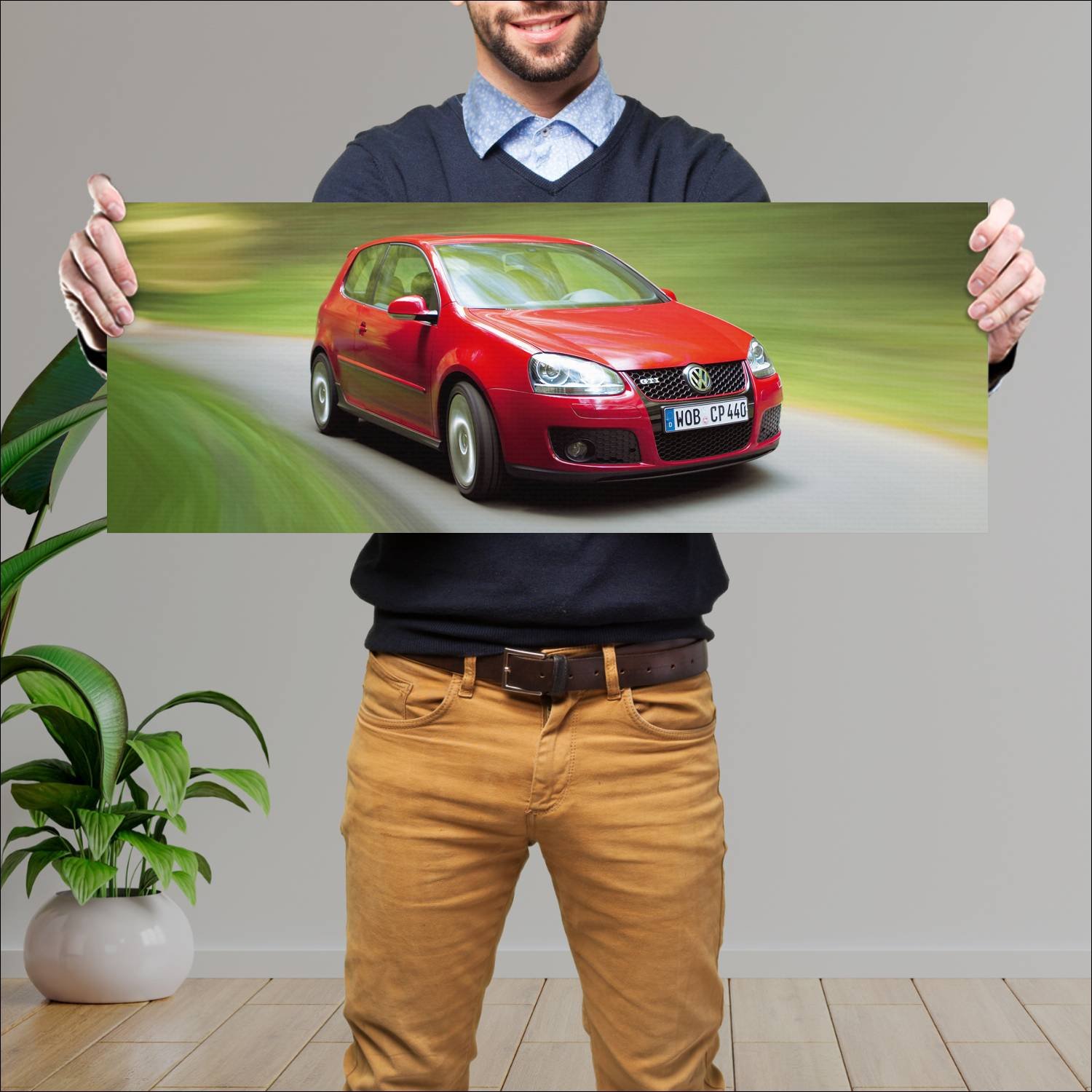 Cuadro grande 30x80cm 2004 volkswagen golf gti 3 d 167 Volkswagen