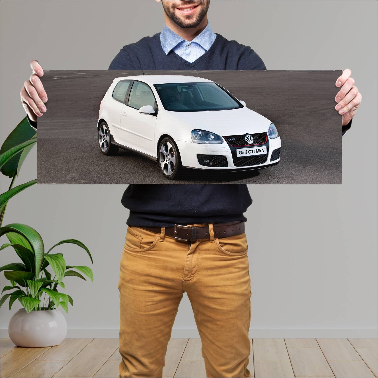 Cuadro grande 30x80cm 2004 volkswagen golf gti 3 d 168 Volkswagen
