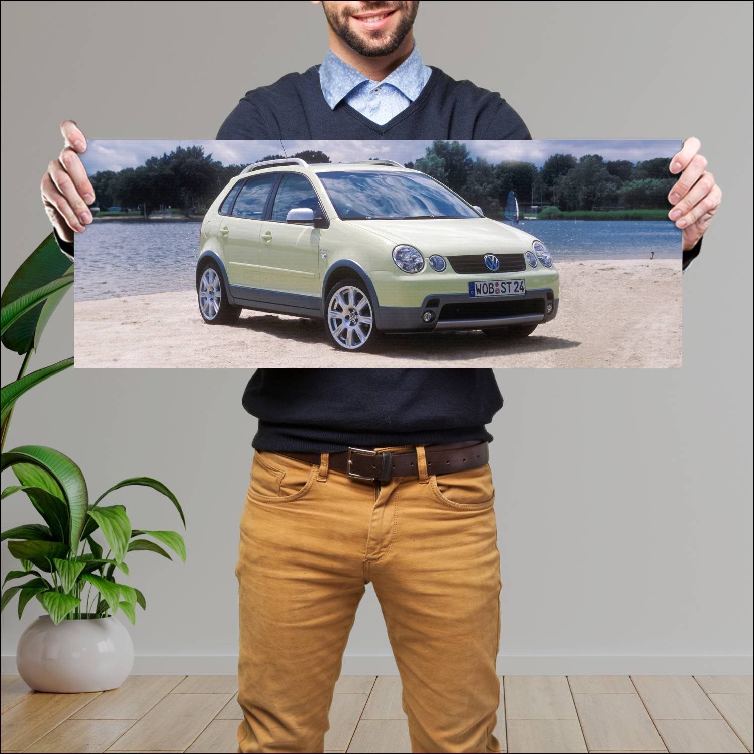 Cuadro grande 30x80cm 2004 volkswagen polo fun 461 172 Volkswagen