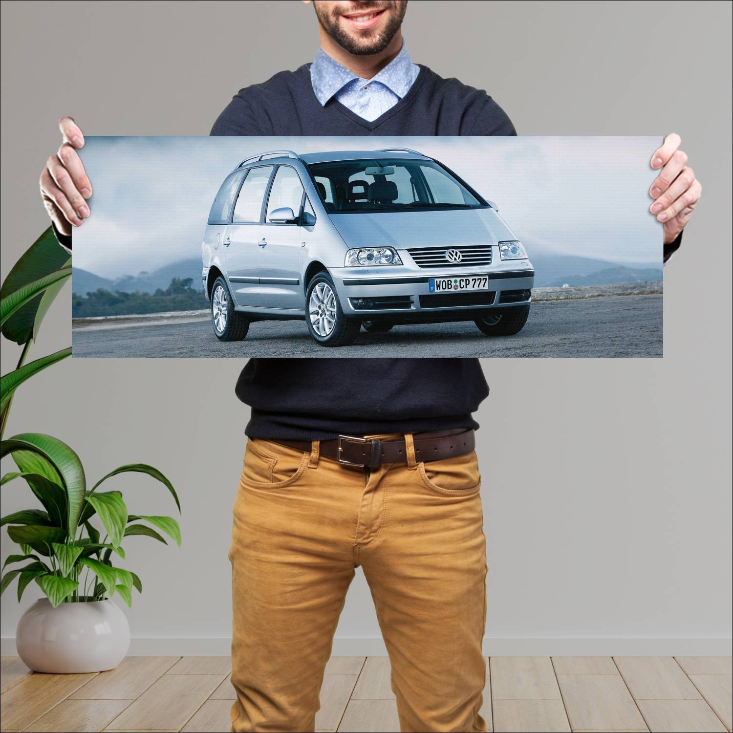 Cuadro grande 30x80cm 2004 volkswagen sharan auto 177 Volkswagen
