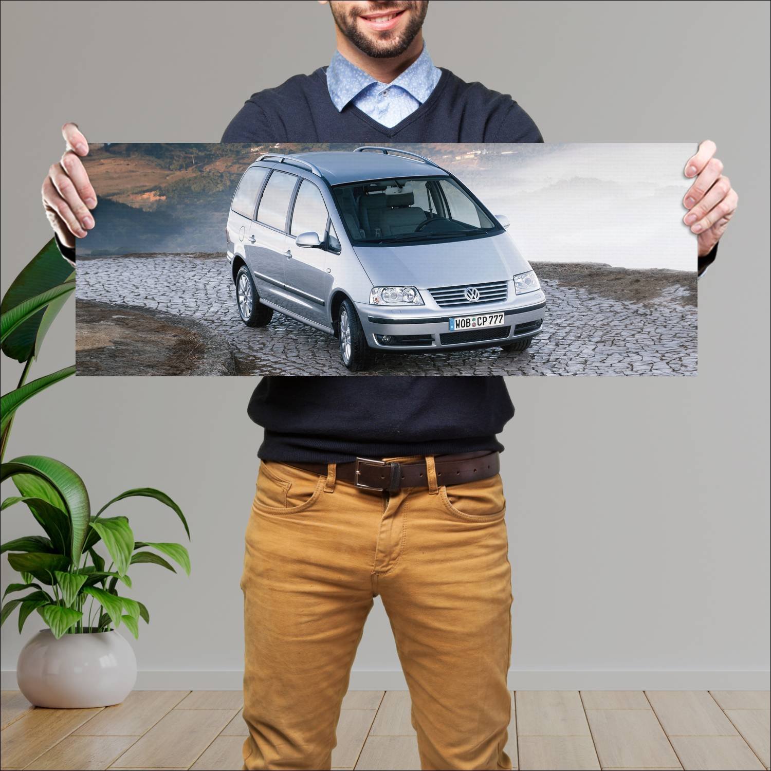 Cuadro grande 30x80cm 2004 volkswagen sharan auto 178 Volkswagen