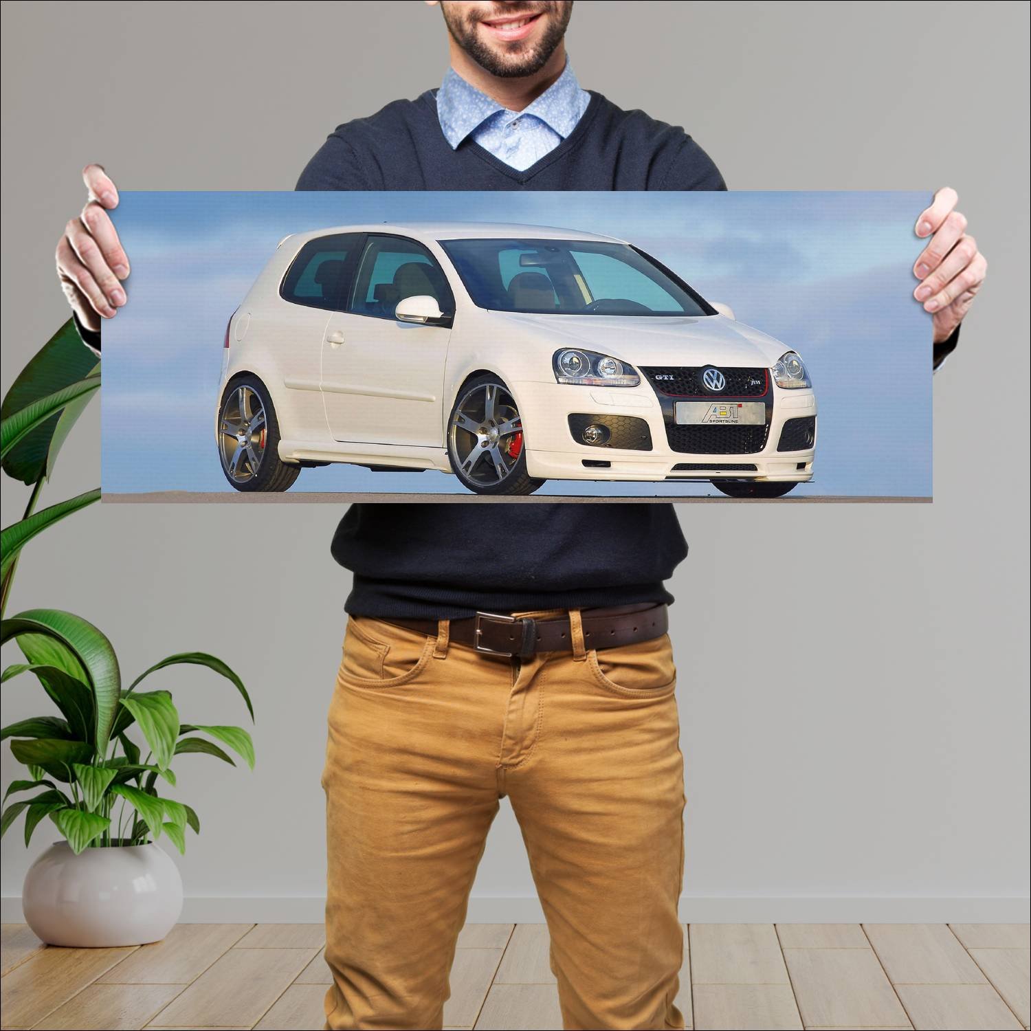 Cuadro grande 30x80cm 2005 abt vs4 r auto 182 Volkswagen