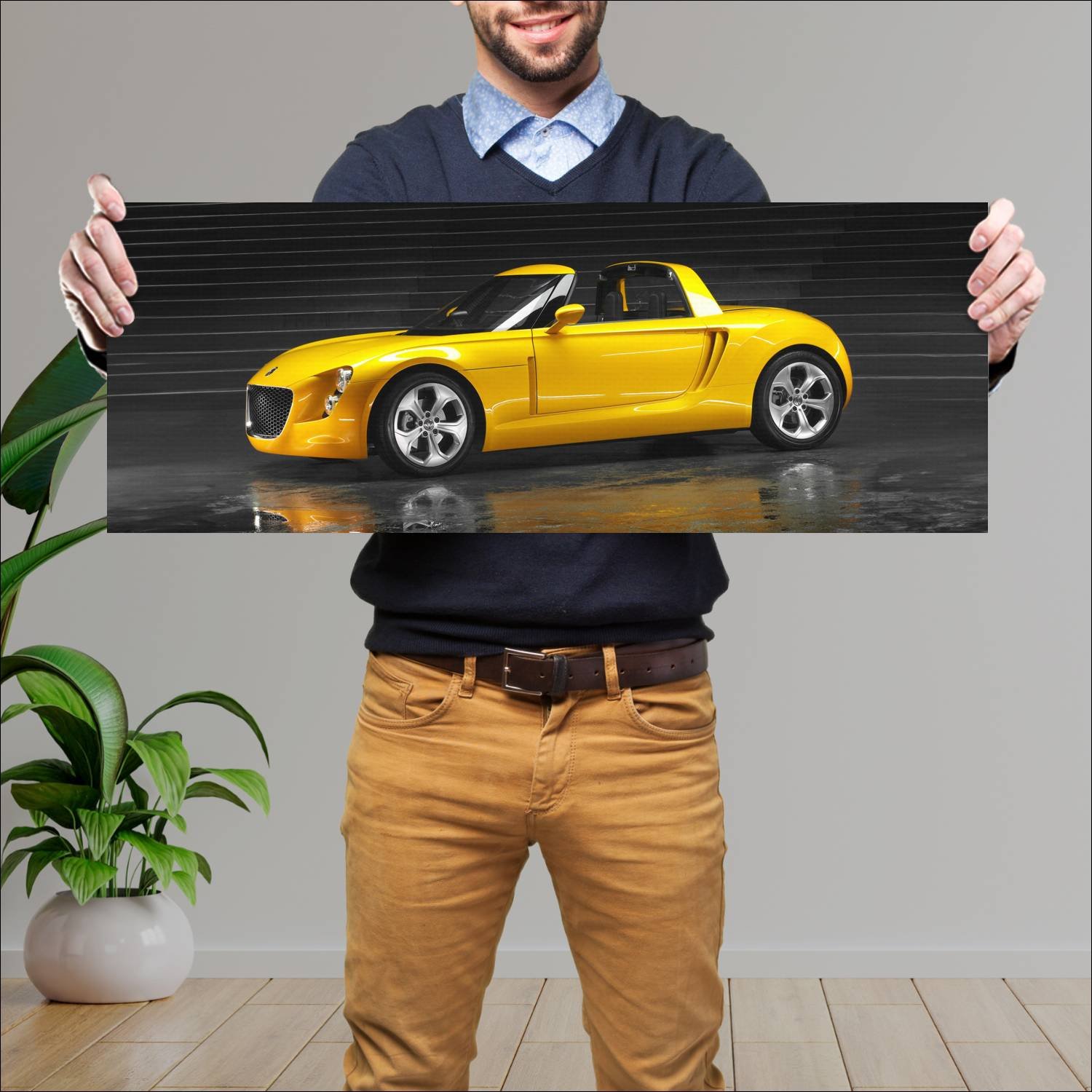 Cuadro grande 30x80cm 2005 volkswagen ecoracer con 184 Volkswagen