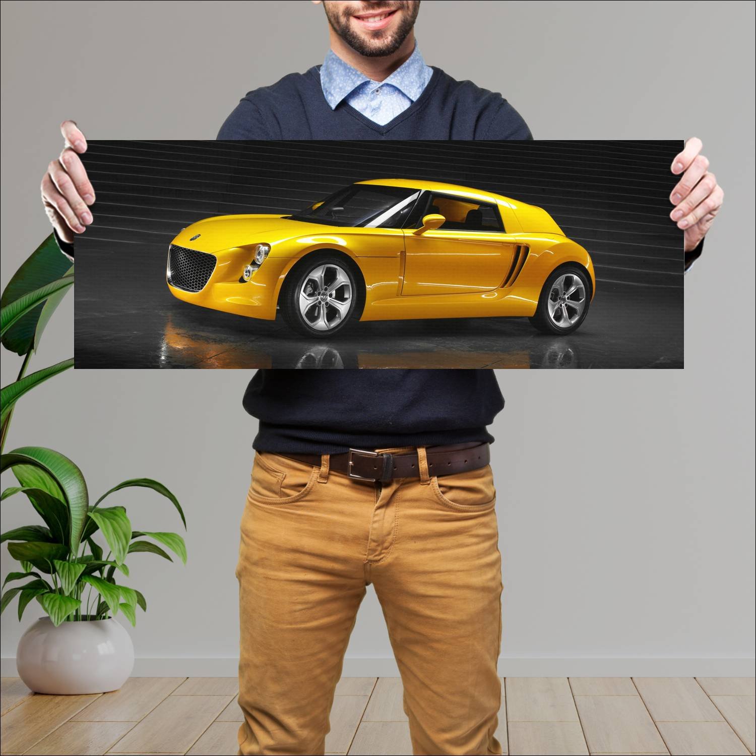 Cuadro grande 30x80cm 2005 volkswagen ecoracer con 185 Volkswagen