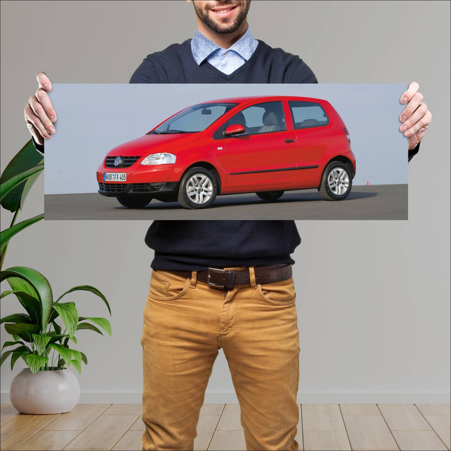 Cuadro grande 30x80cm 2005 volkswagen fox 3 door e 187 Volkswagen