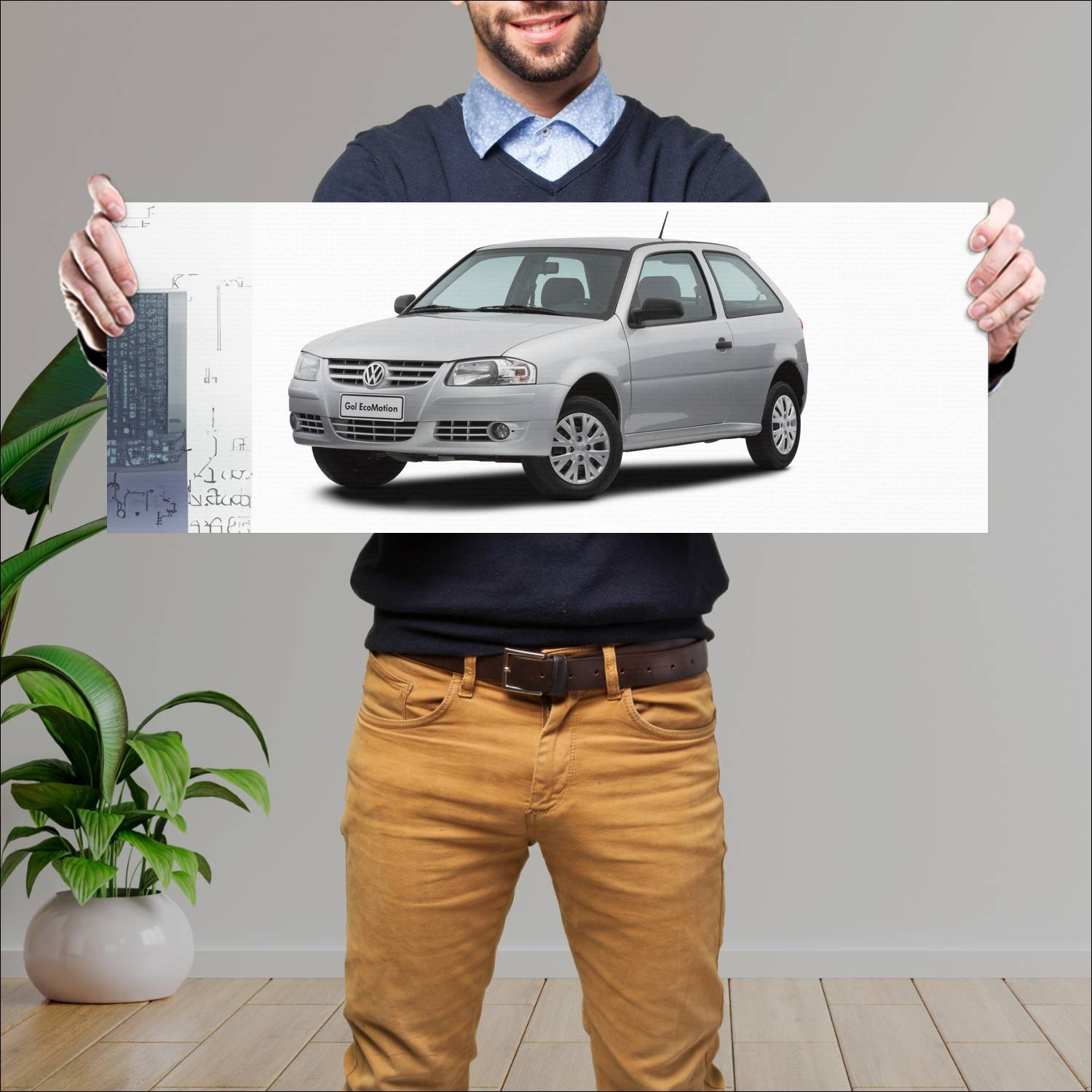 Cuadro grande 30x80cm 2005 volkswagen gol 3 door 4 189 Volkswagen