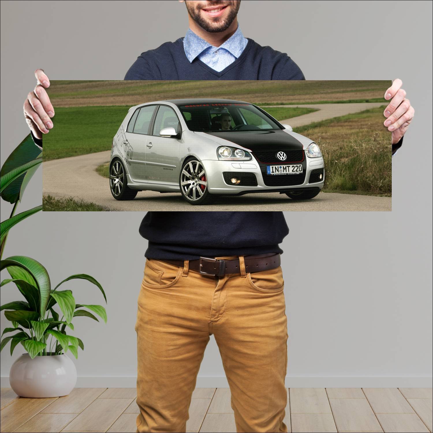 Cuadro grande 30x80cm 2005 volkswagen golf gti by 192 Volkswagen