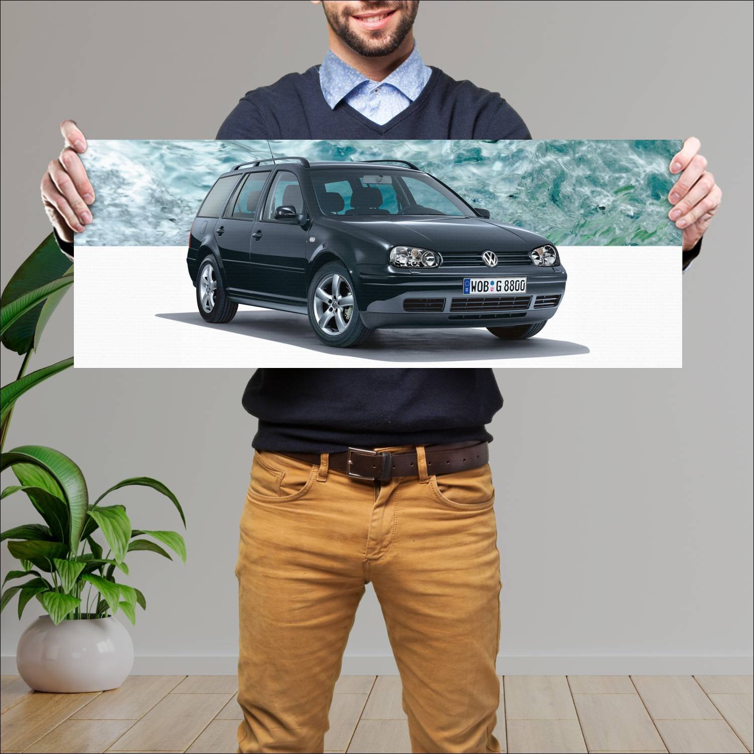 Cuadro grande 30x80cm 2005 volkswagen golf variant 197 Volkswagen