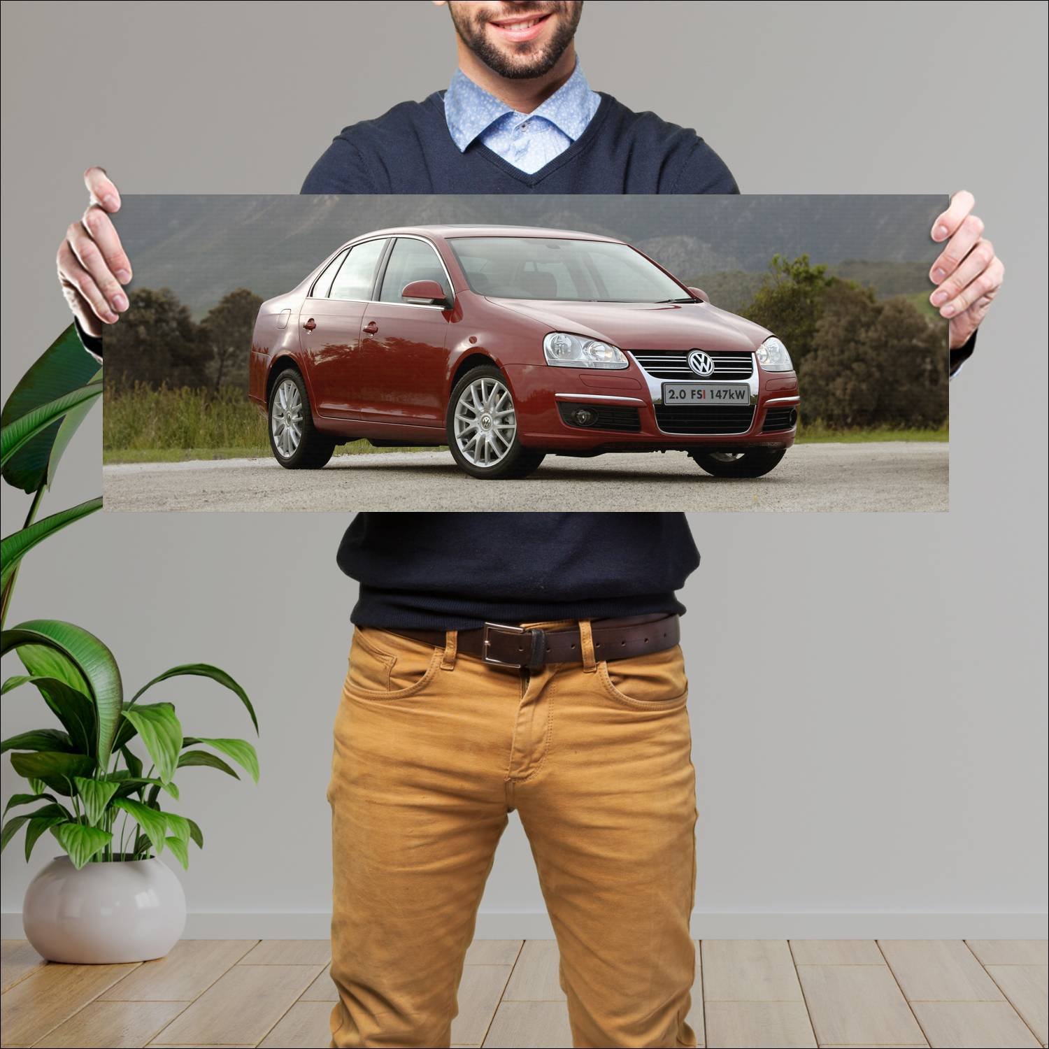 Cuadro grande 30x80cm 2005 volkswagen jetta za 459 202 Volkswagen