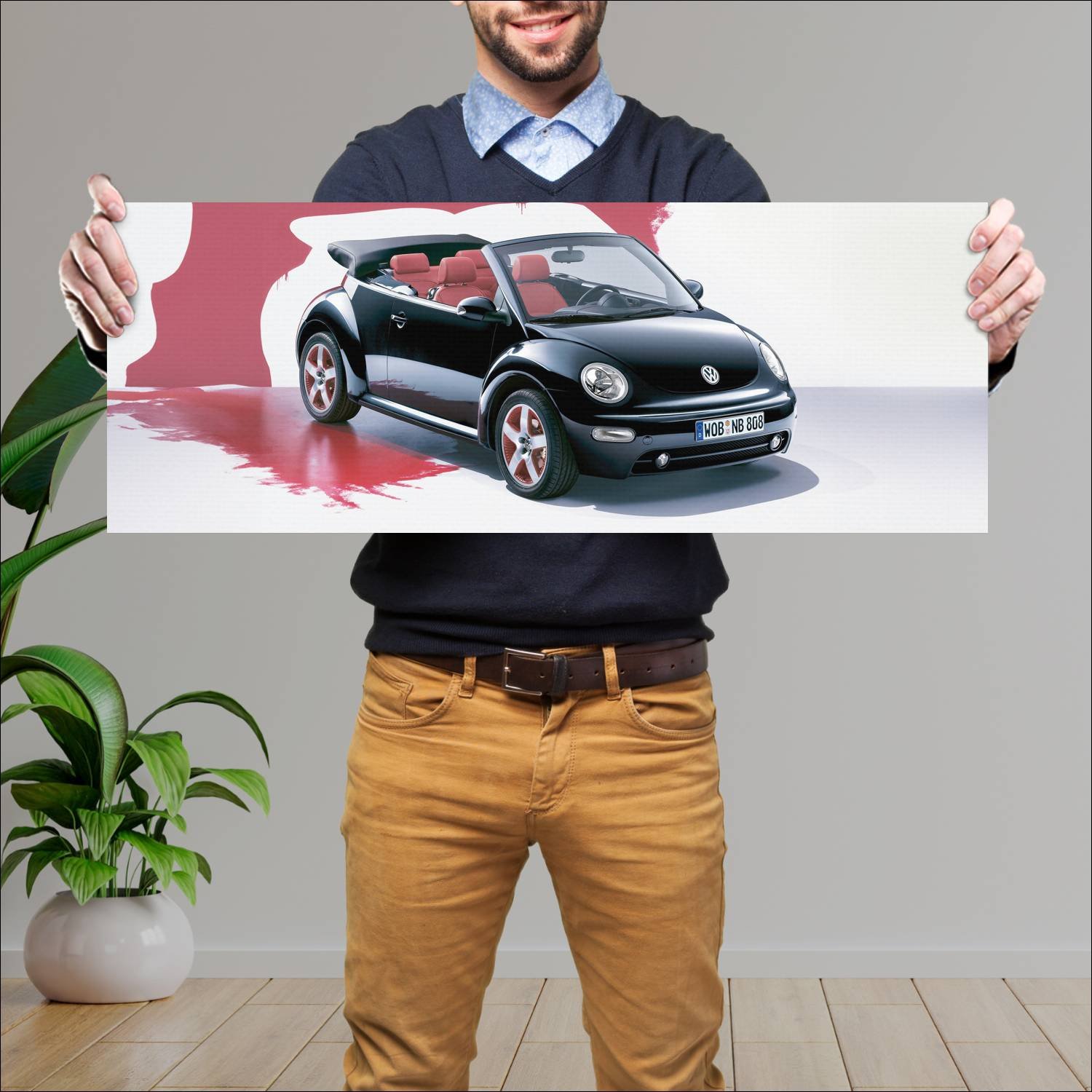 Cuadro grande 30x80cm 2005 volkswagen new beetle c 206 Volkswagen