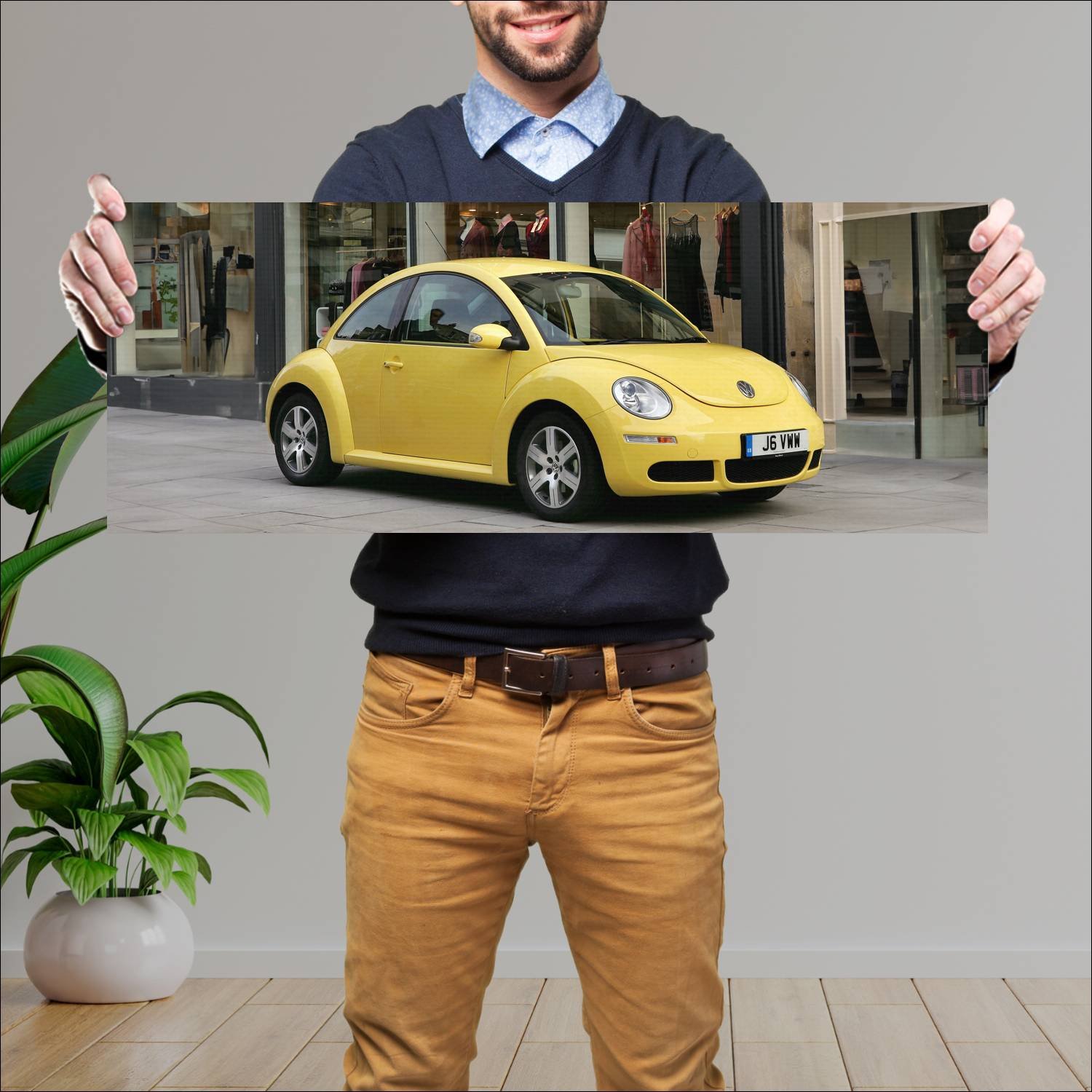 Cuadro grande 30x80cm 2005 volkswagen new beetle u 208 Volkswagen
