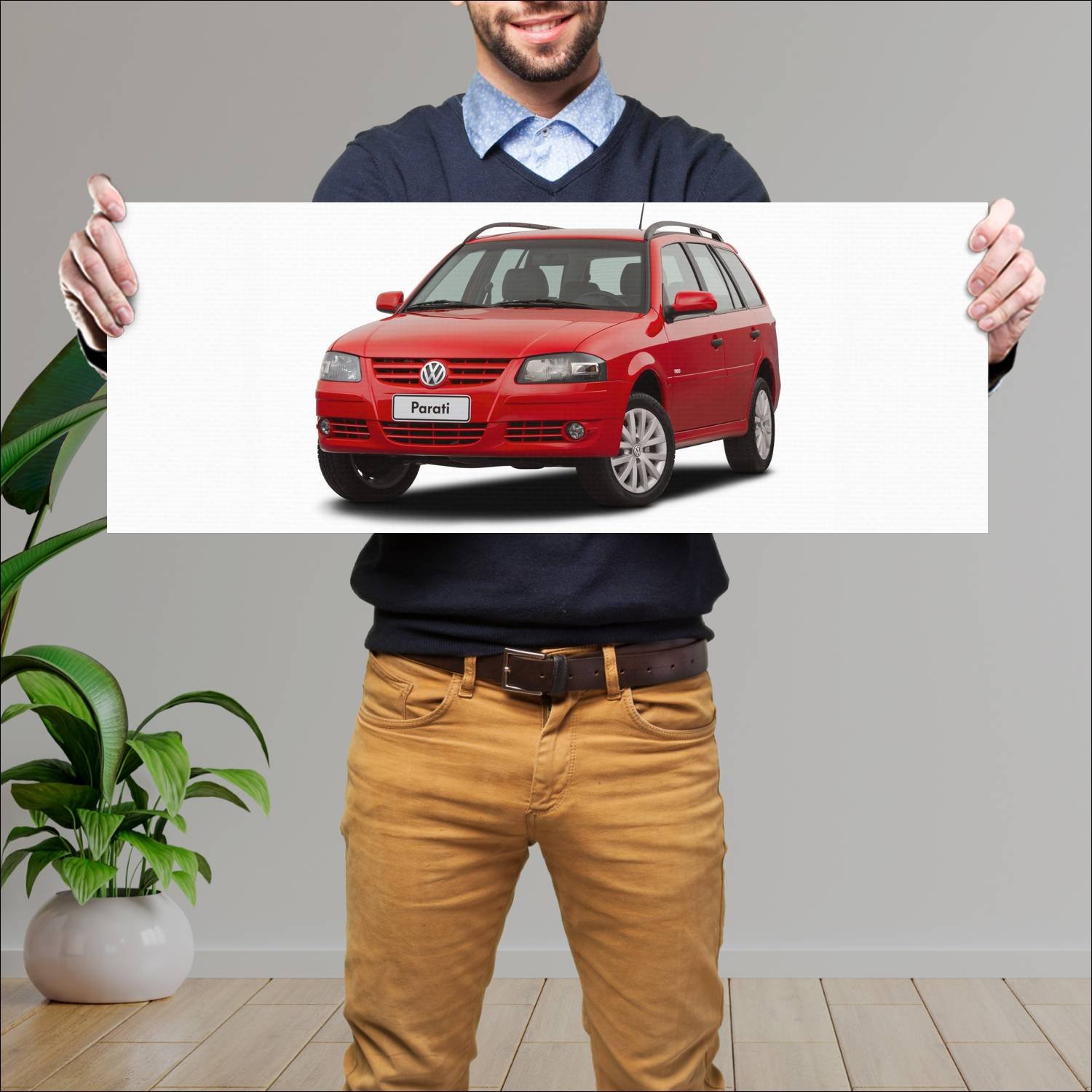 Cuadro grande 30x80cm 2005 volkswagen parati auto 209 Volkswagen