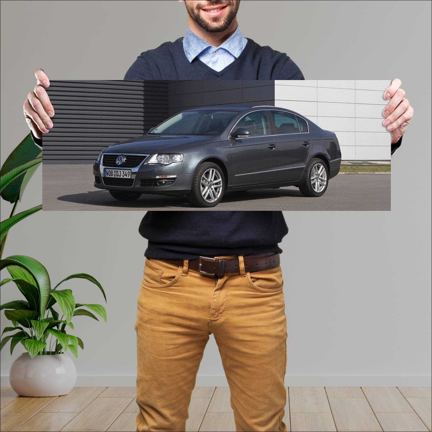 Cuadro grande 30x80cm 2005 volkswagen passat auto 210 Volkswagen
