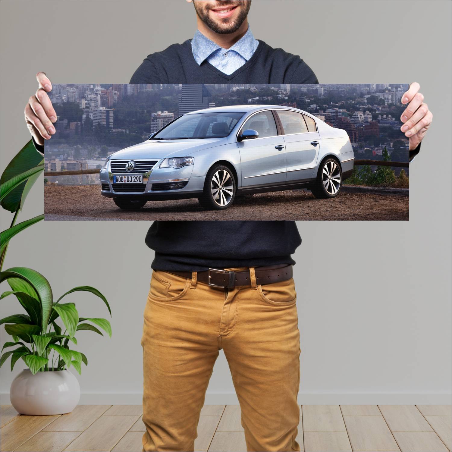 Cuadro grande 30x80cm 2005 volkswagen passat auto 211 Volkswagen