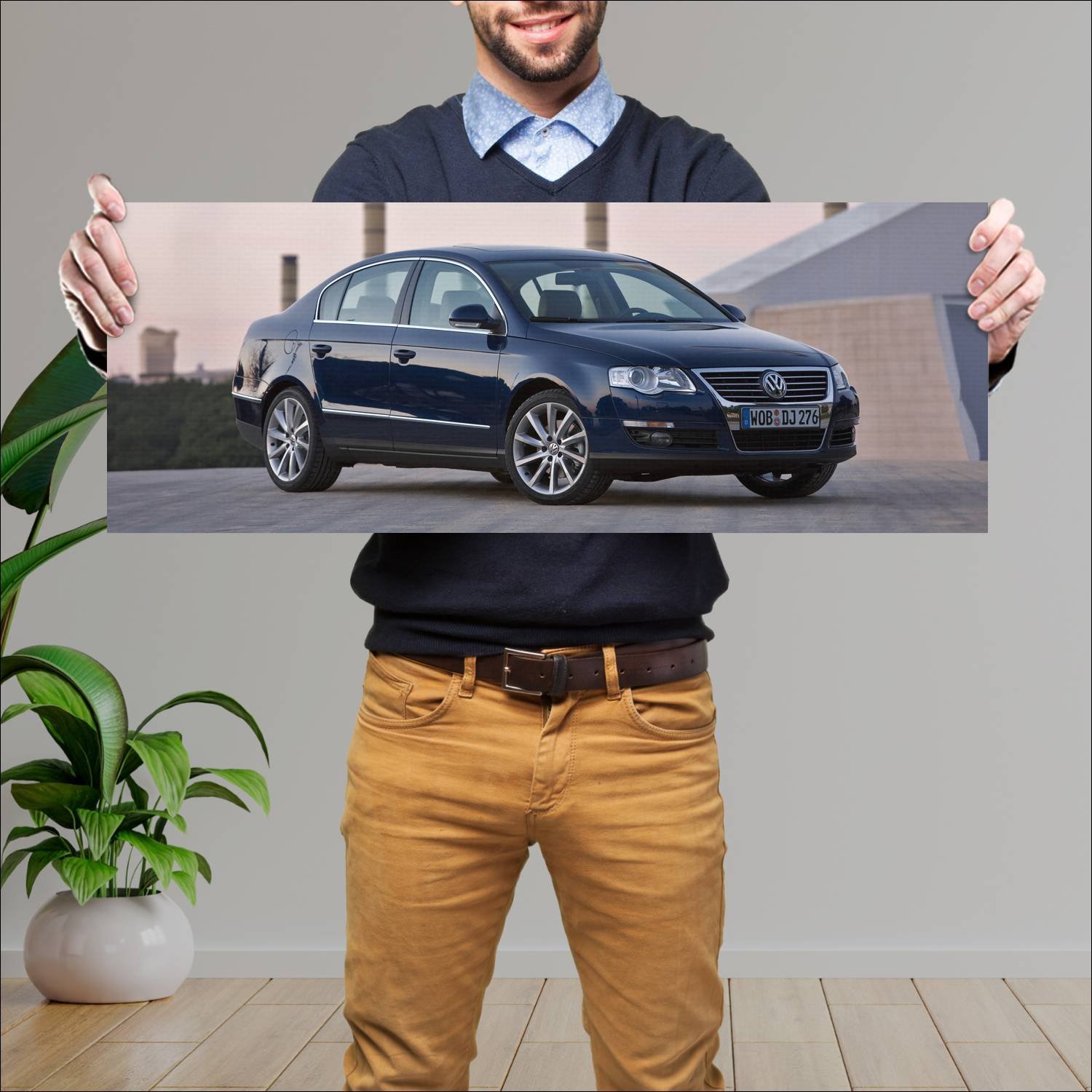 Cuadro grande 30x80cm 2005 volkswagen passat auto 212 Volkswagen