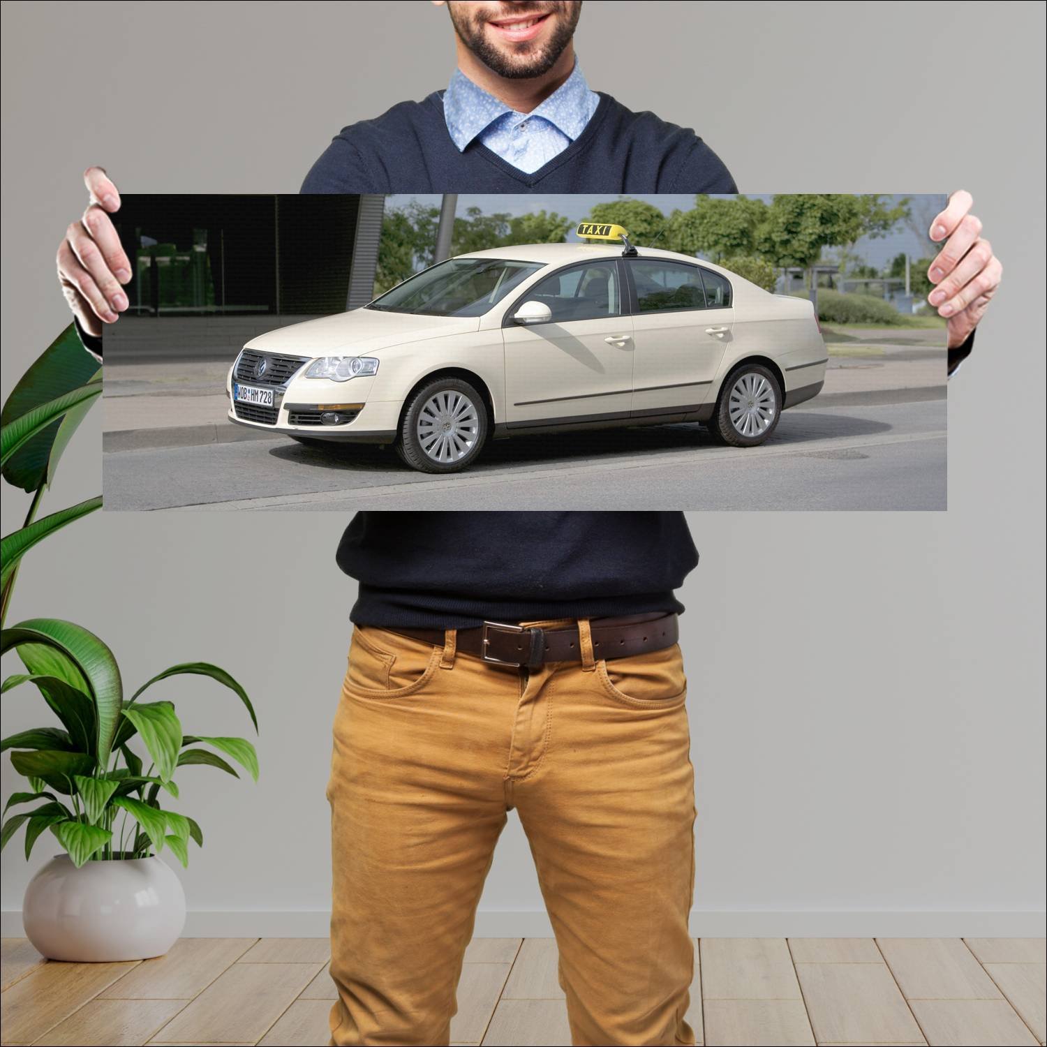 Cuadro grande 30x80cm 2005 volkswagen passat taxi 216 Volkswagen