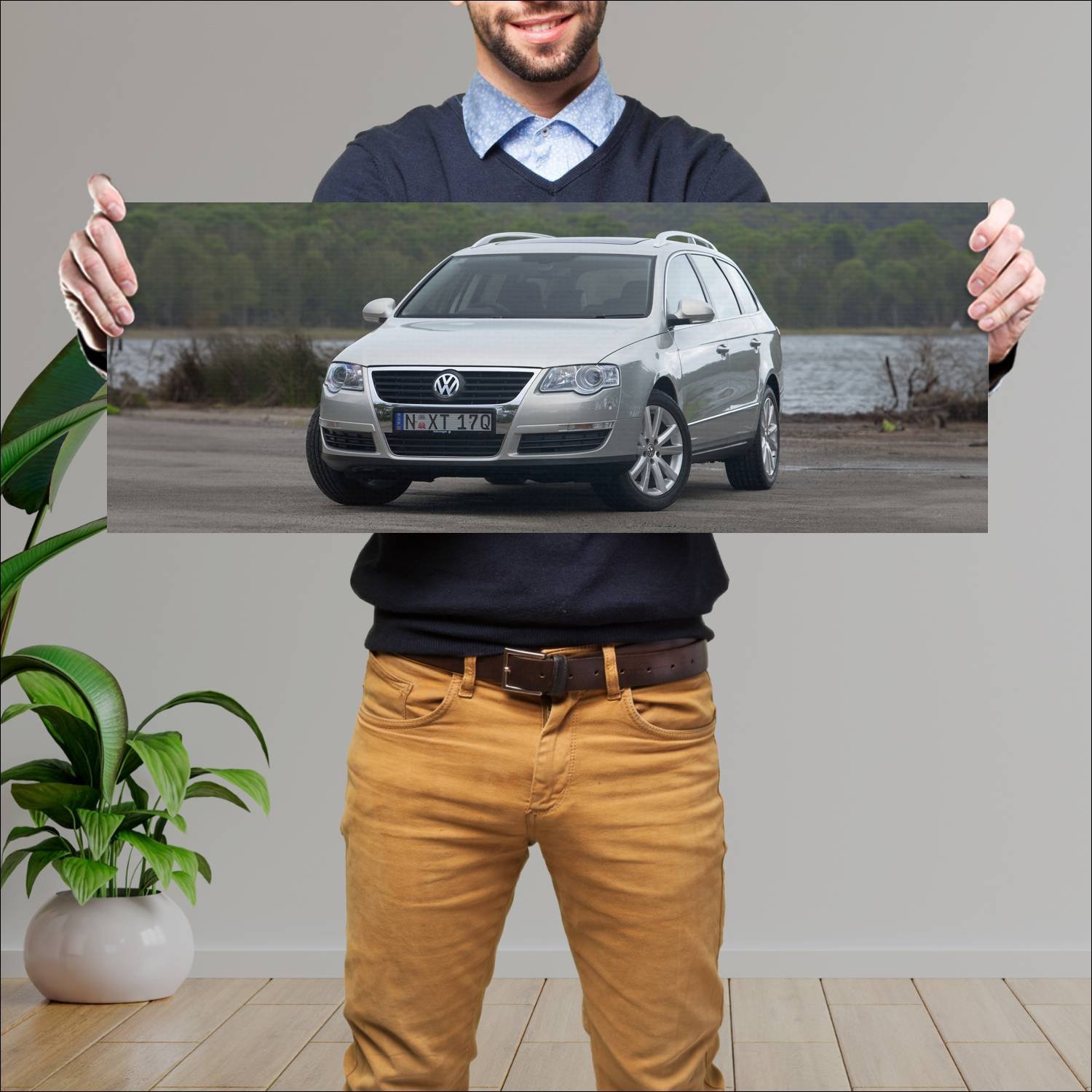 Cuadro grande 30x80cm 2005 volkswagen passat wagon 225 Volkswagen