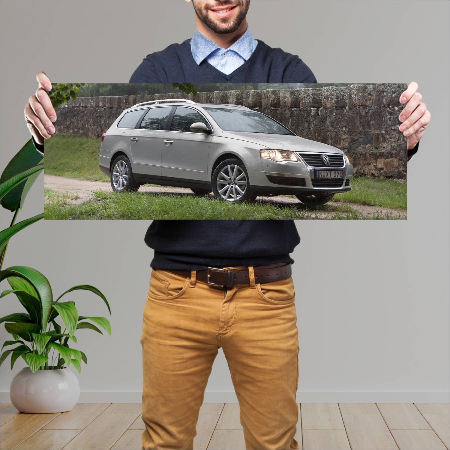 Cuadro grande 30x80cm 2005 volkswagen passat wagon 226 Volkswagen
