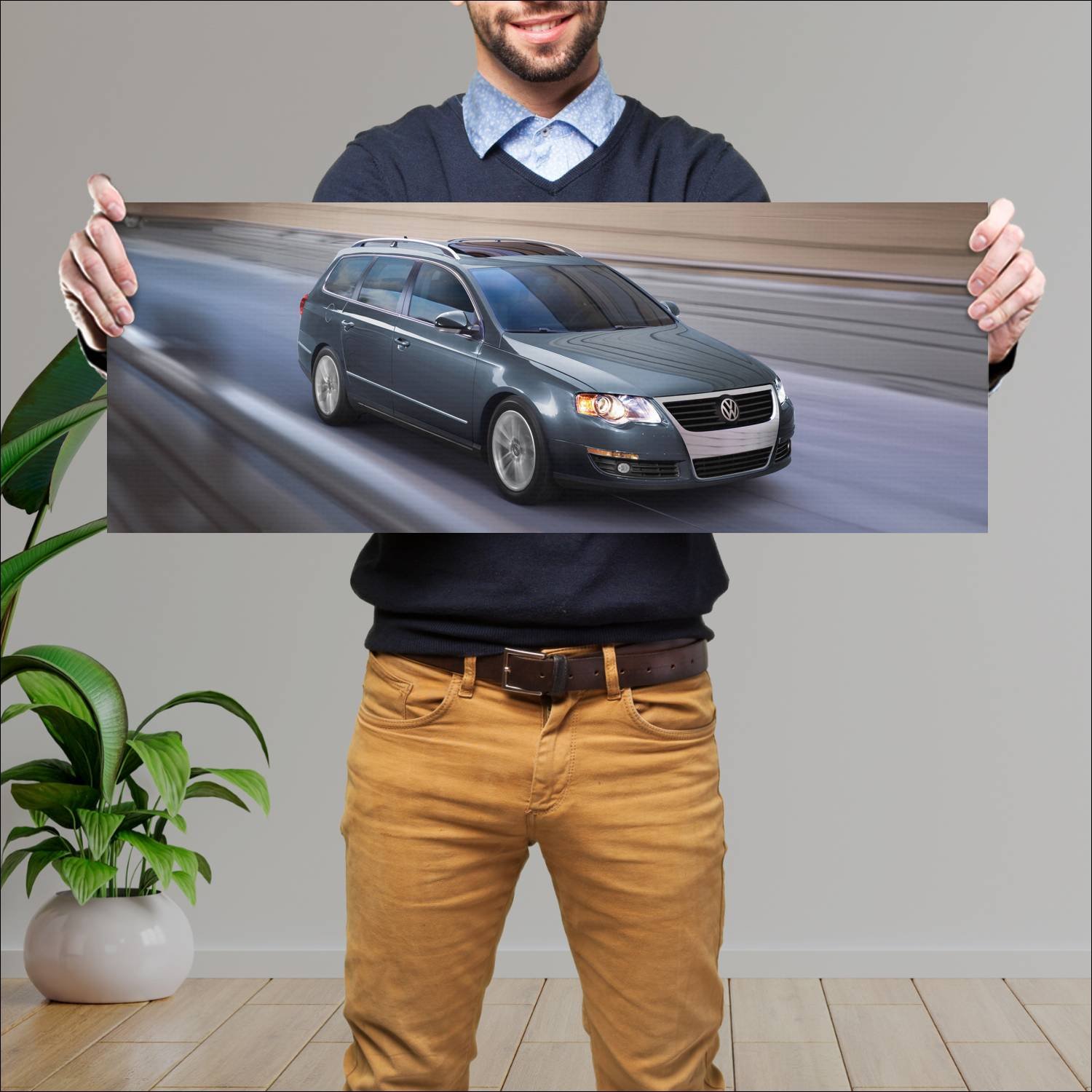 Cuadro grande 30x80cm 2005 volkswagen passat wagon 227 Volkswagen