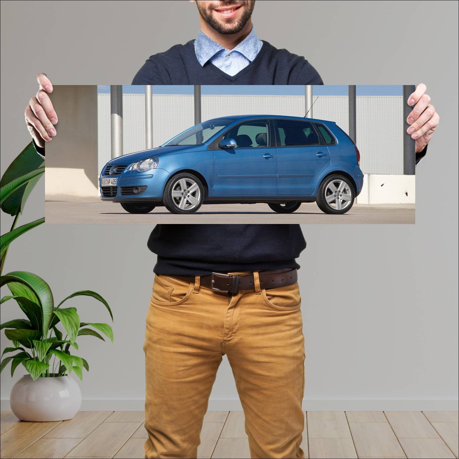 Cuadro grande 30x80cm 2005 volkswagen polo 5 door 229 Volkswagen