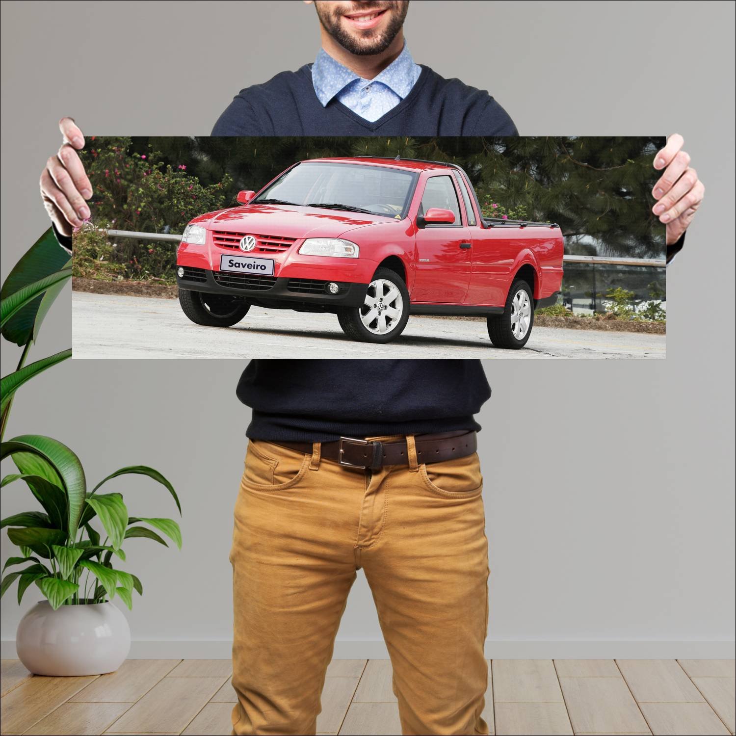Cuadro grande 30x80cm 2005 volkswagen saveiro Volkswagen